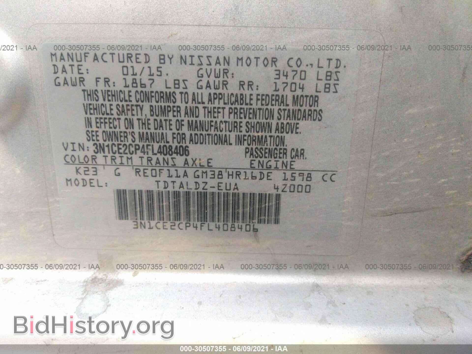 2015 NISSAN VERSA NOTE - VIN: 3N1CE2CP4FL408406 - Фото 9