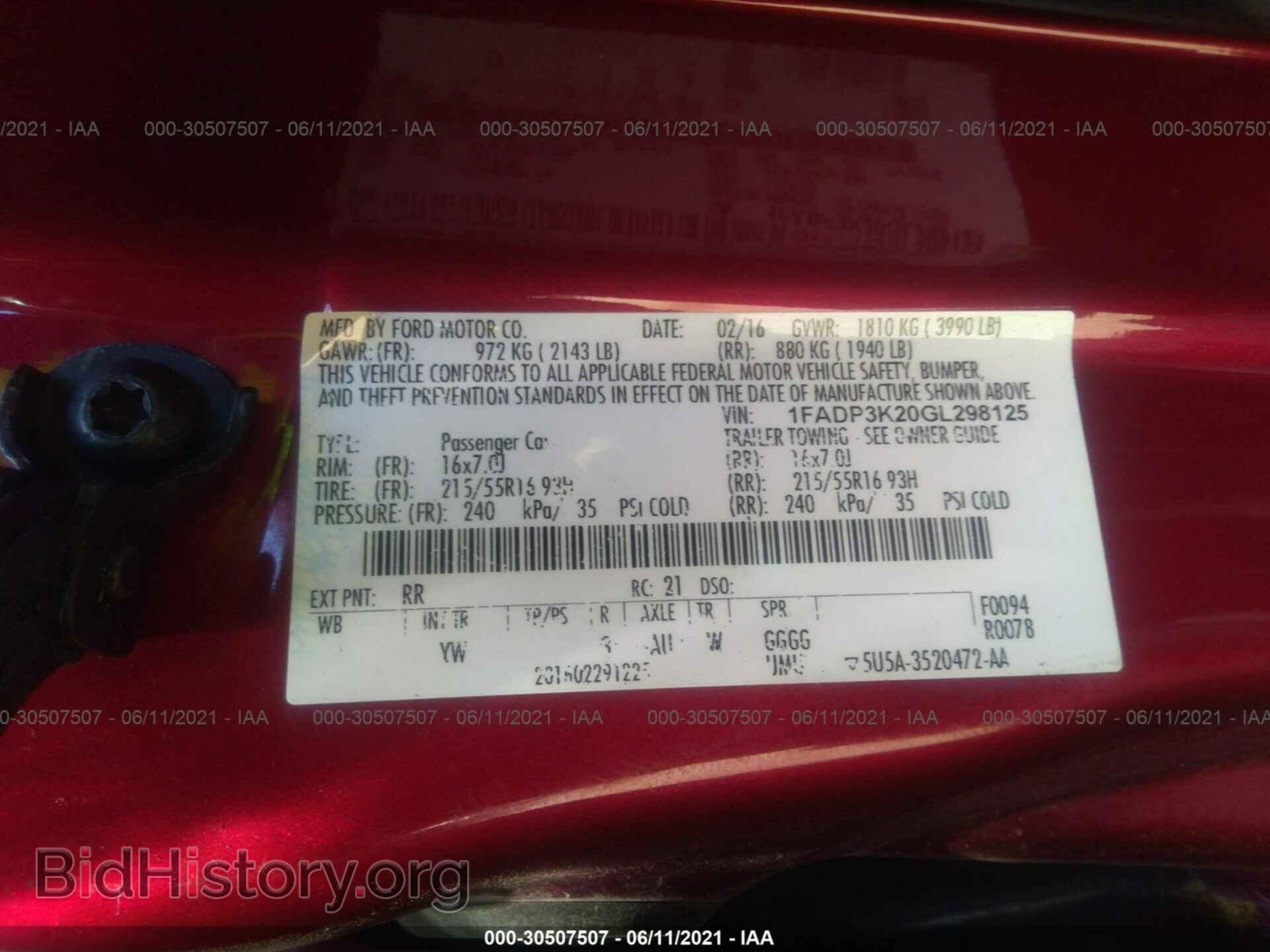 2016 FORD FOCUS - VIN: 1FADP3K20GL298125 - Фото 9