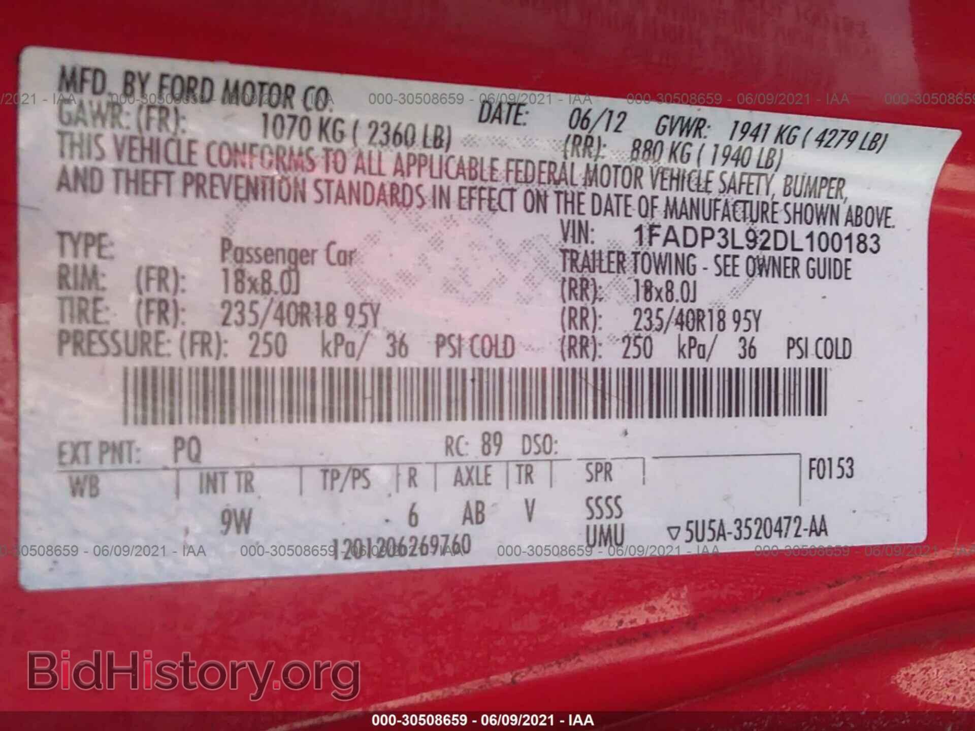 2013 FORD FOCUS - VIN: 1FADP3L92DL100183 - Фото 9