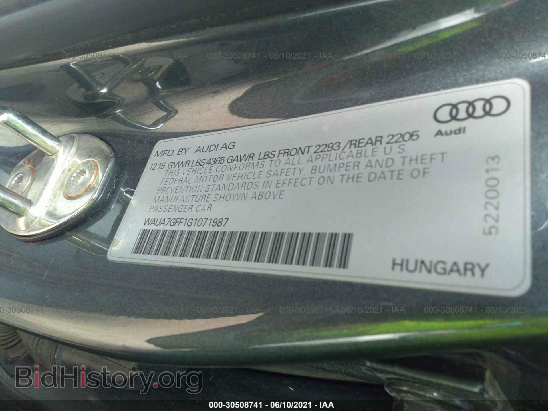 2016 AUDI A3 - VIN: WAUA7GFF1G1071987 - Фото 9