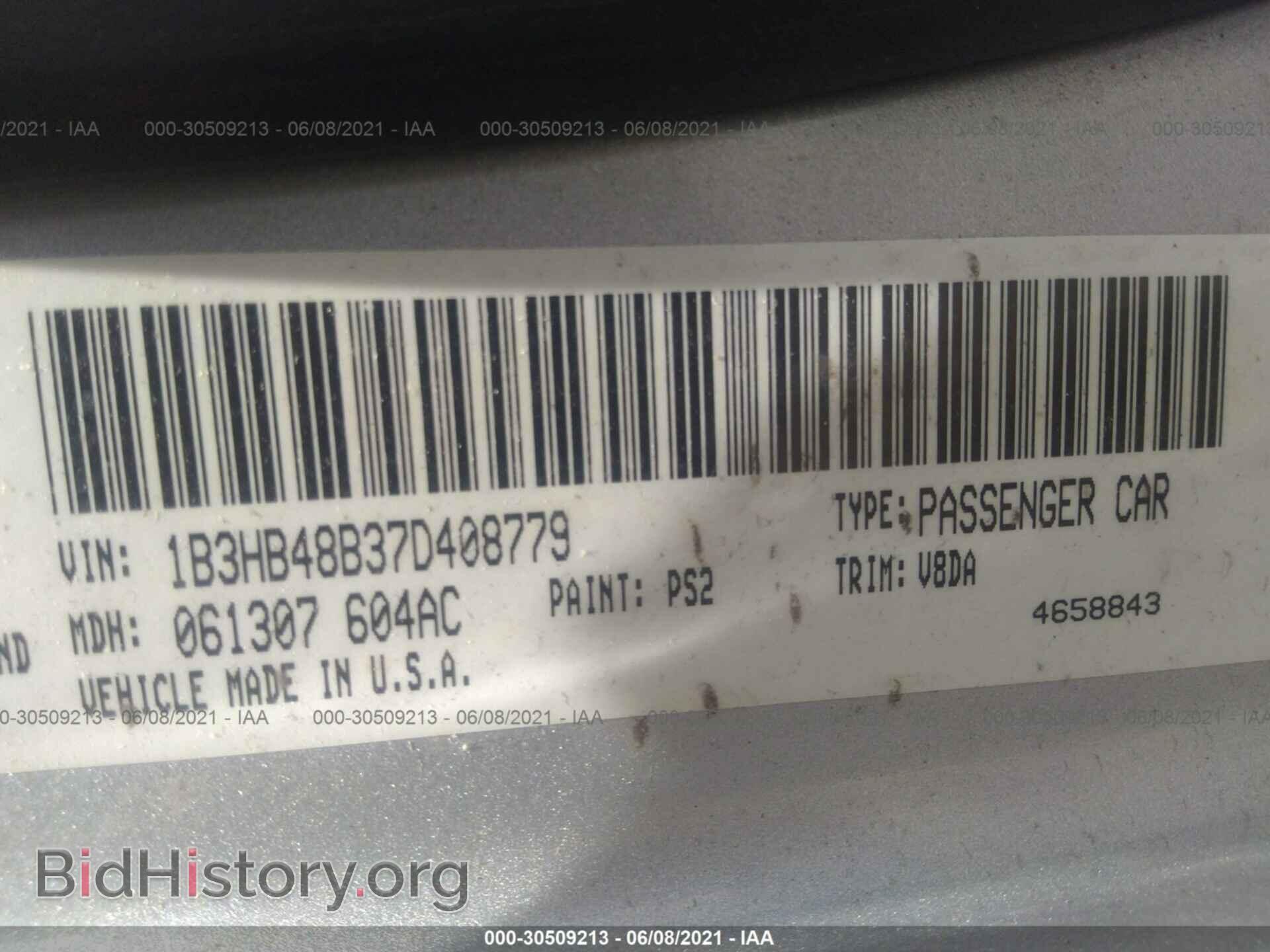 2007 DODGE CALIBER - VIN: 1B3HB48B37D408779 - Photo 9
