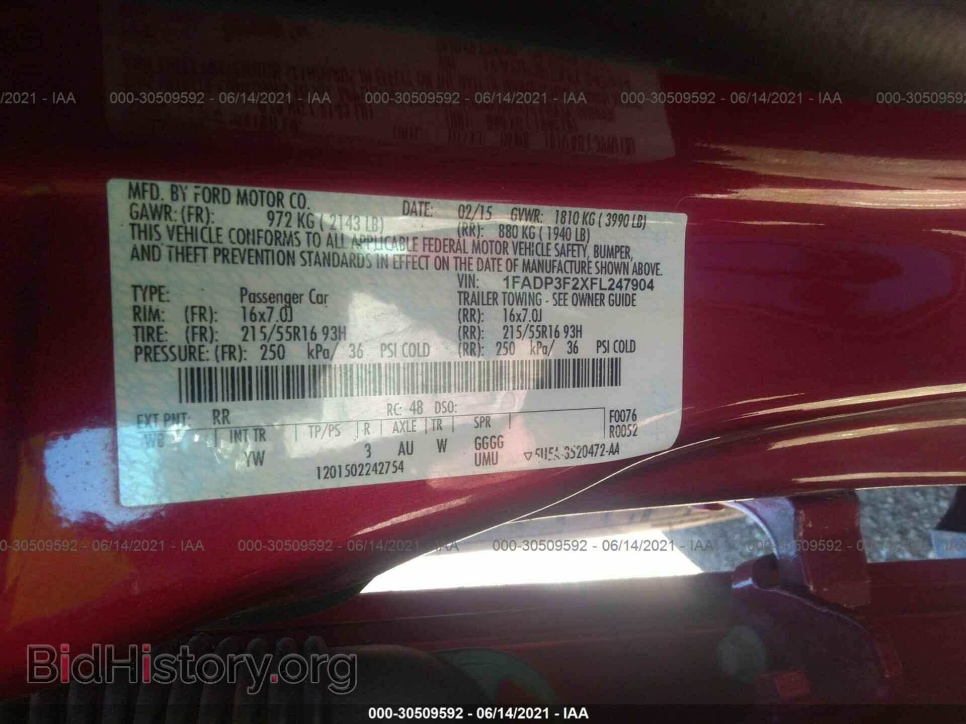 2015 FORD FOCUS - VIN: 1FADP3F2XFL247904 - Photo 9