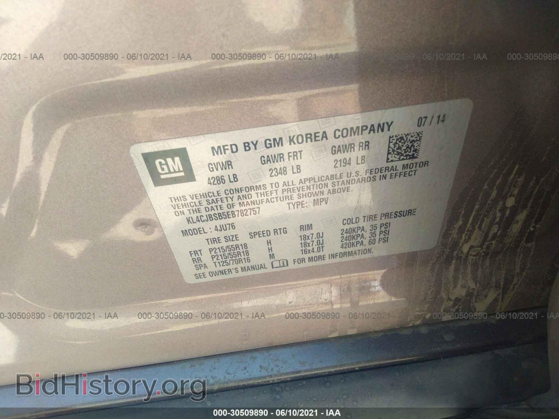 2014 BUICK ENCORE - VIN: KL4CJBSB5EB782757 - Photo 9