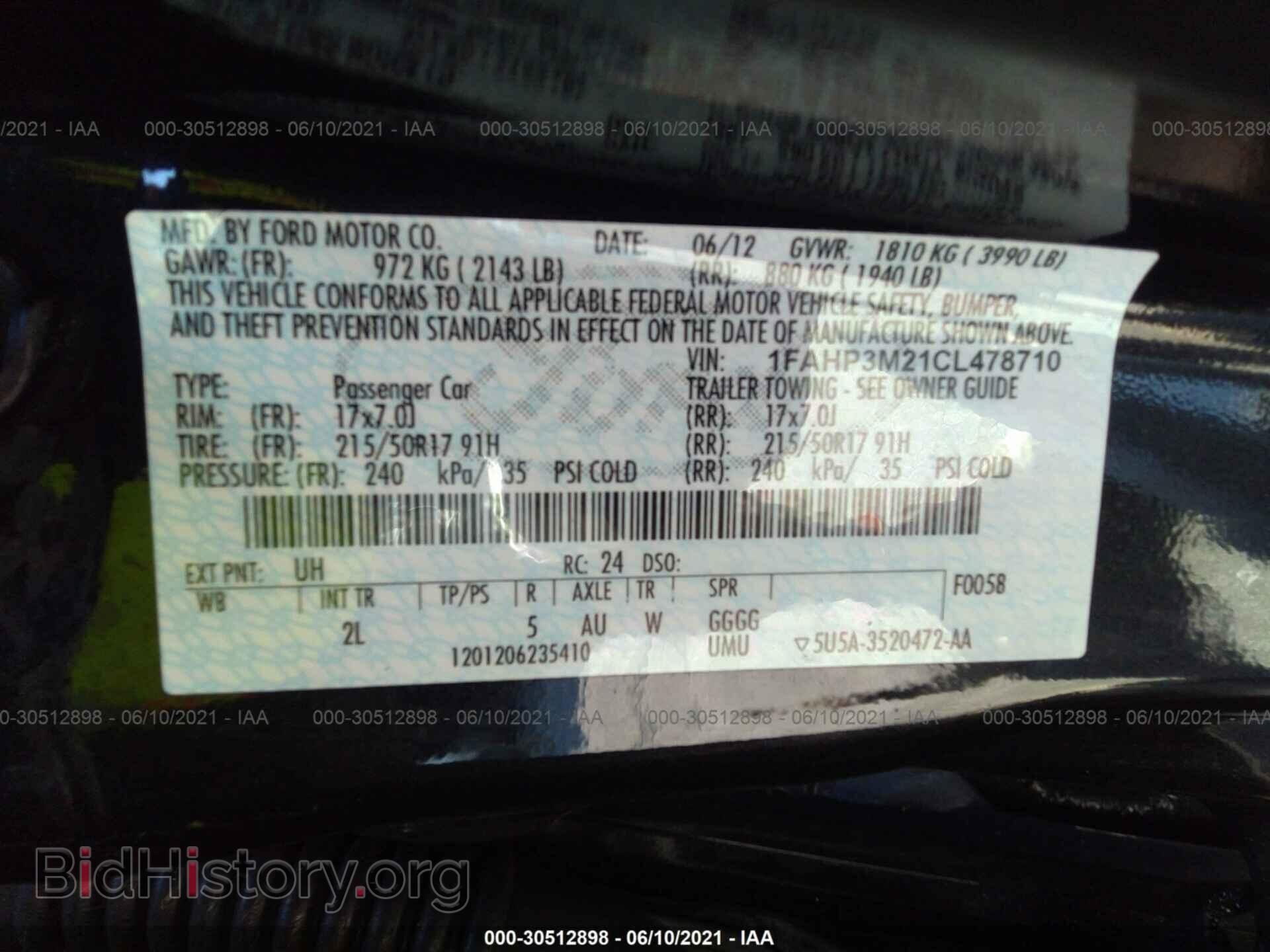 2012 FORD FOCUS - VIN: 1FAHP3M21CL478710 - Photo 9