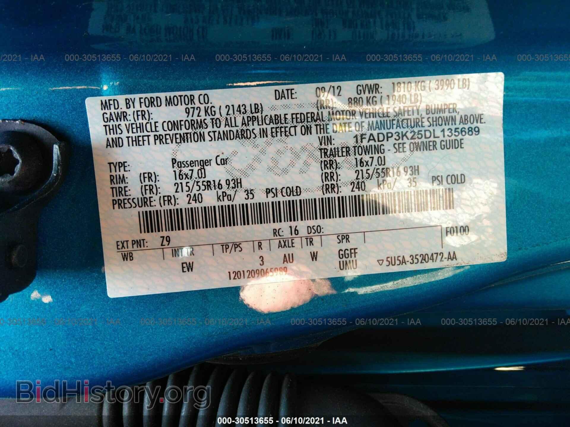 2013 FORD FOCUS - VIN: 1FADP3K25DL135689 - Photo 9