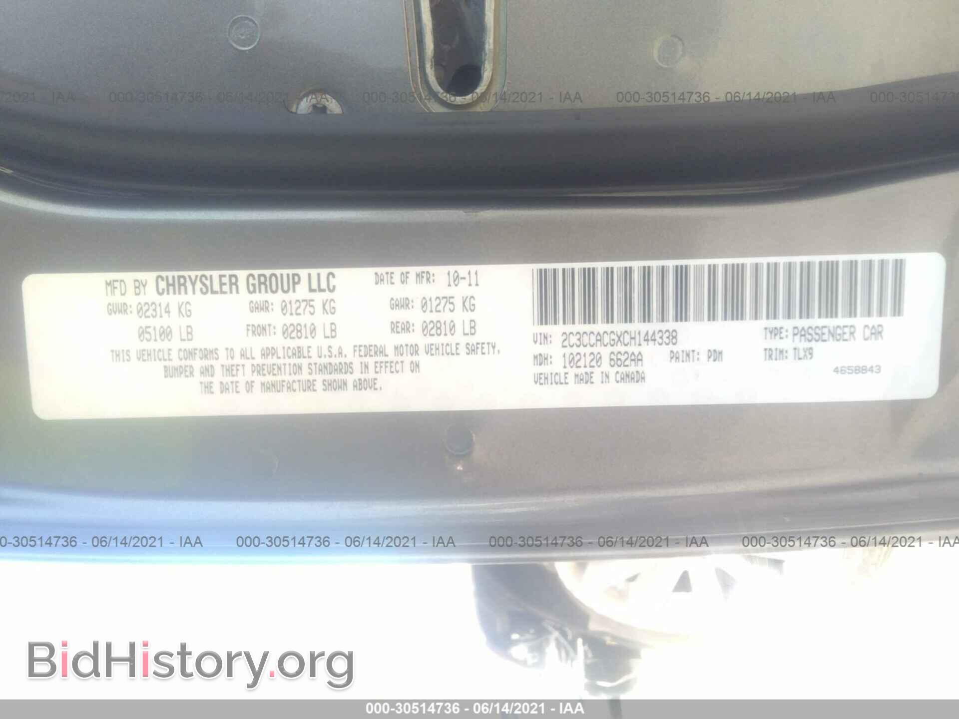 2012 CHRYSLER 300 - VIN: 2C3CCACGXCH144338 - Photo 9
