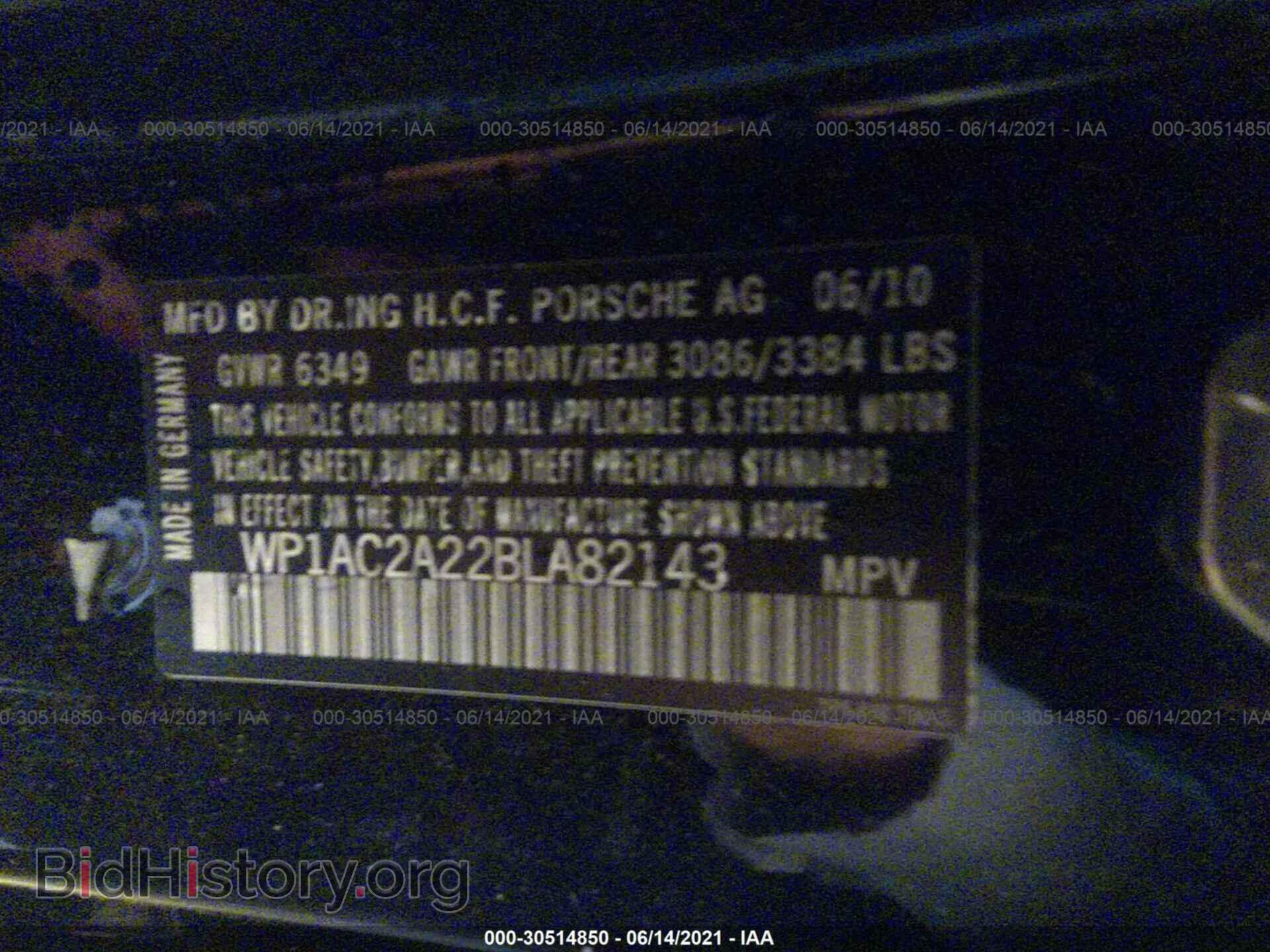 2011 PORSCHE CAYENNE - VIN: WP1AC2A22BLA82143 - Фото 9