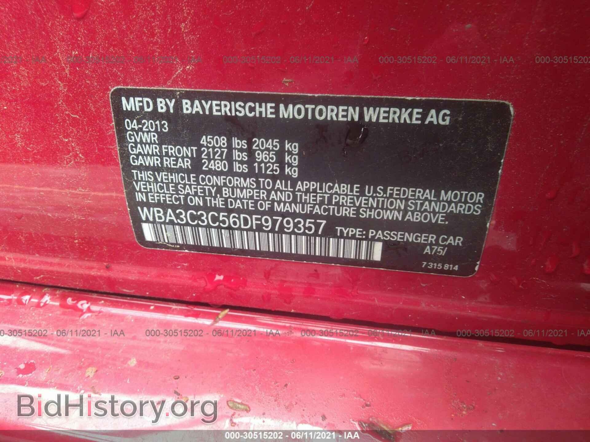 2013 BMW 3 SERIES - VIN: WBA3C3C56DF979357 - Фото 9