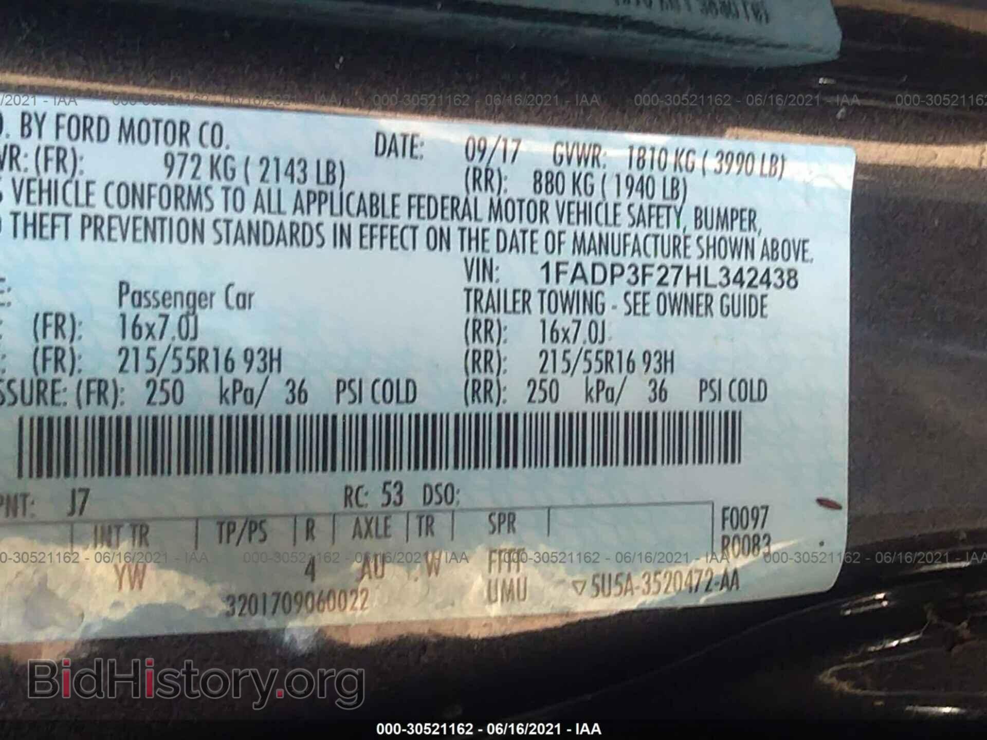 2017 FORD FOCUS - VIN: 1FADP3F27HL342438 - Фото 9