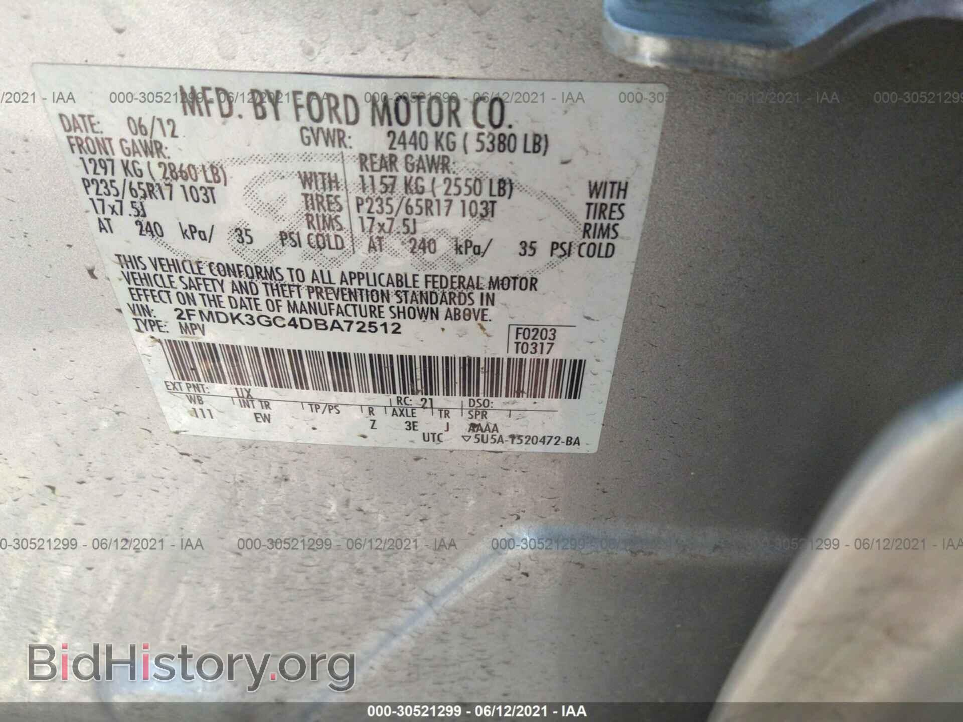 2013 FORD EDGE - VIN: 2FMDK3GC4DBA72512 - Photo 9