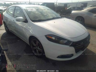 2013 Dodge DART GT, белый — VIN 1C3CDFCB5DD325568, IAAI