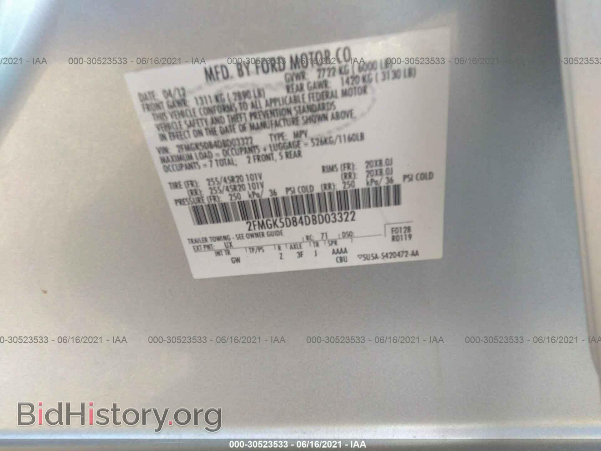 2013 FORD FLEX - VIN: 2FMGK5D84DBD03322 - Photo 9