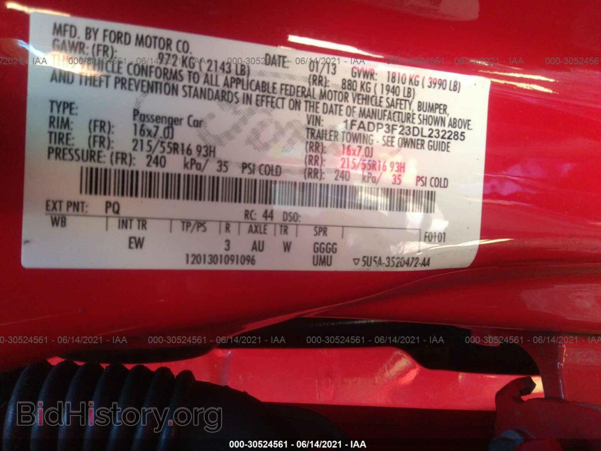 2013 FORD FOCUS - VIN: 1FADP3F23DL232285 - Фото 9