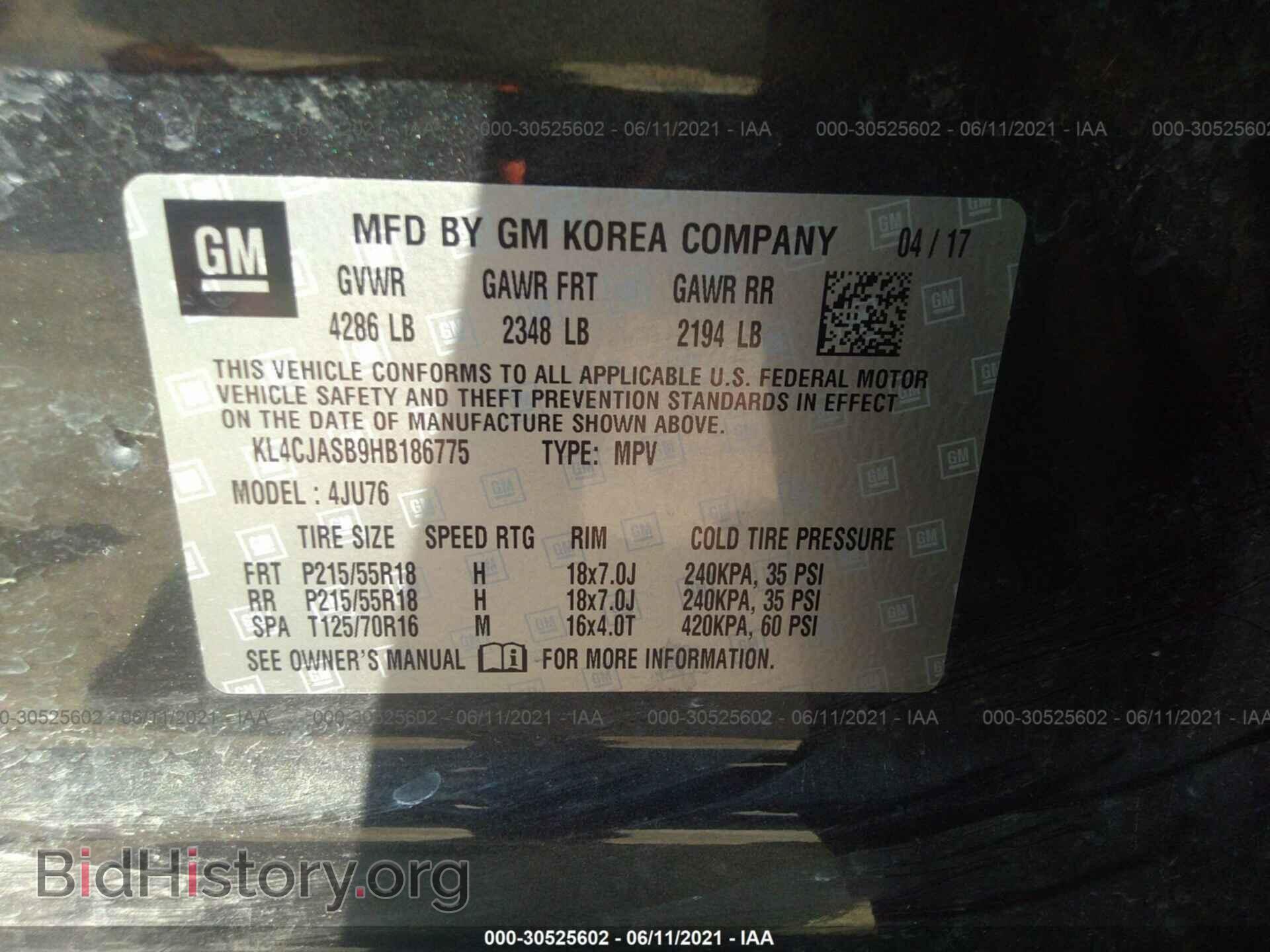 2017 BUICK ENCORE - VIN: KL4CJASB9HB186775 - Photo 9