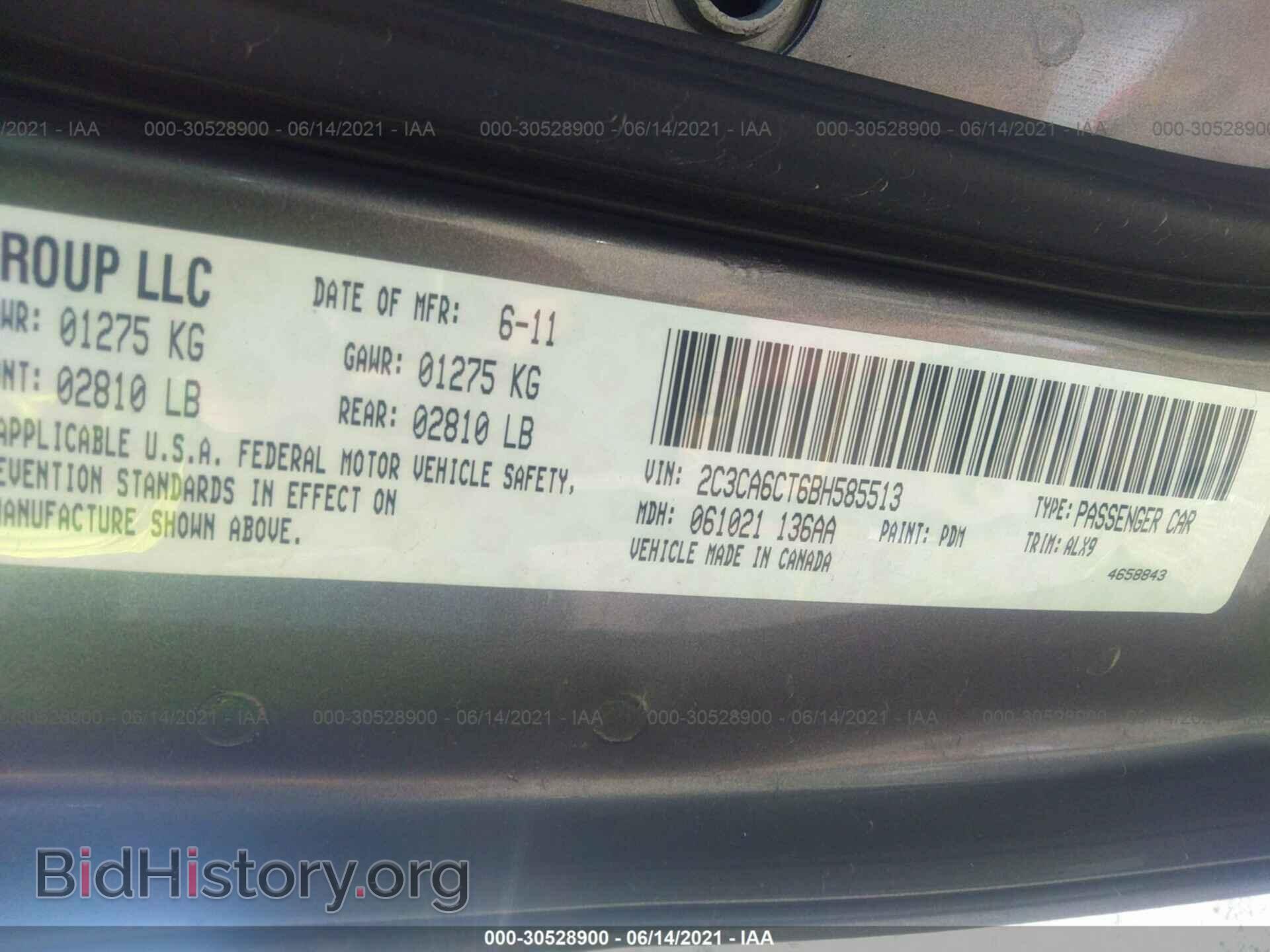 2011 CHRYSLER 300 - VIN: 2C3CA6CT6BH585513 - Photo 9