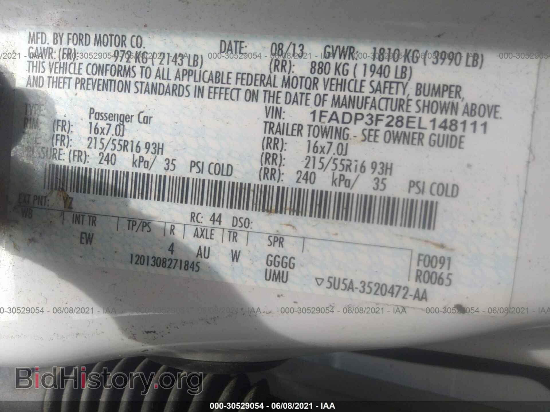 2014 FORD FOCUS - VIN: 1FADP3F28EL148111 - Фото 9