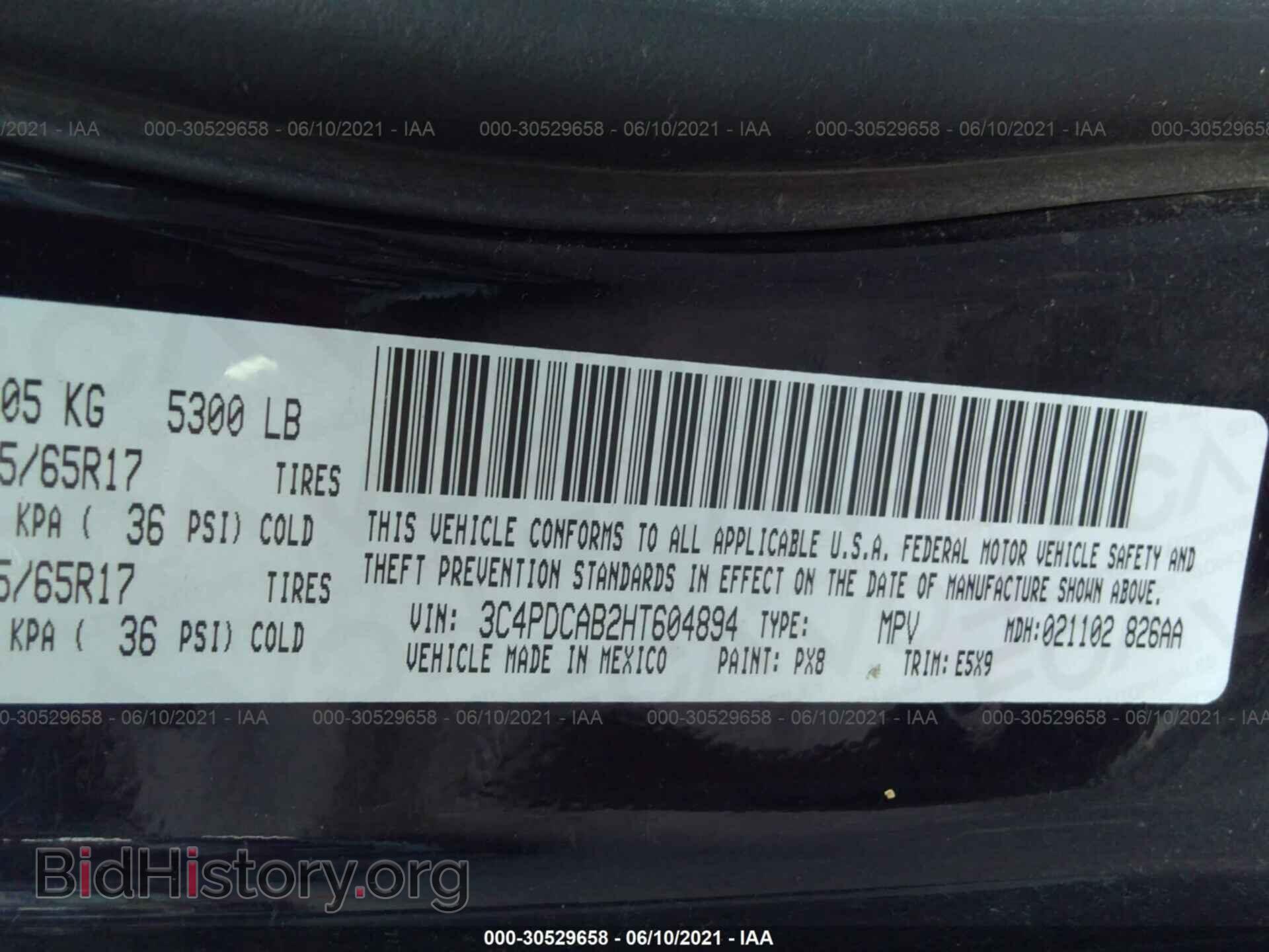 2017 DODGE JOURNEY - VIN: 3C4PDCAB2HT604894 - Photo 9