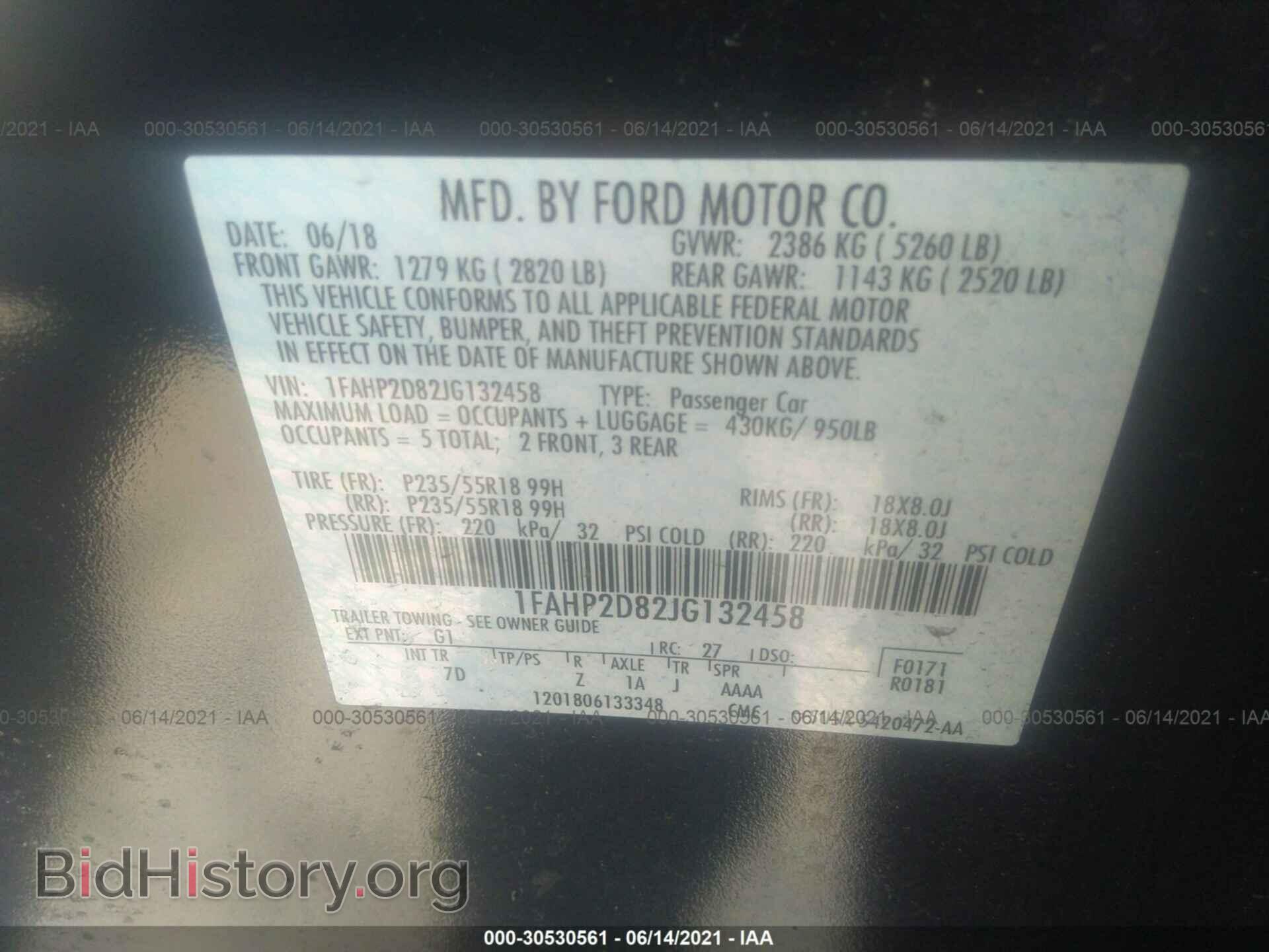 2018 FORD TAURUS - VIN: 1FAHP2D82JG132458 - Фото 9
