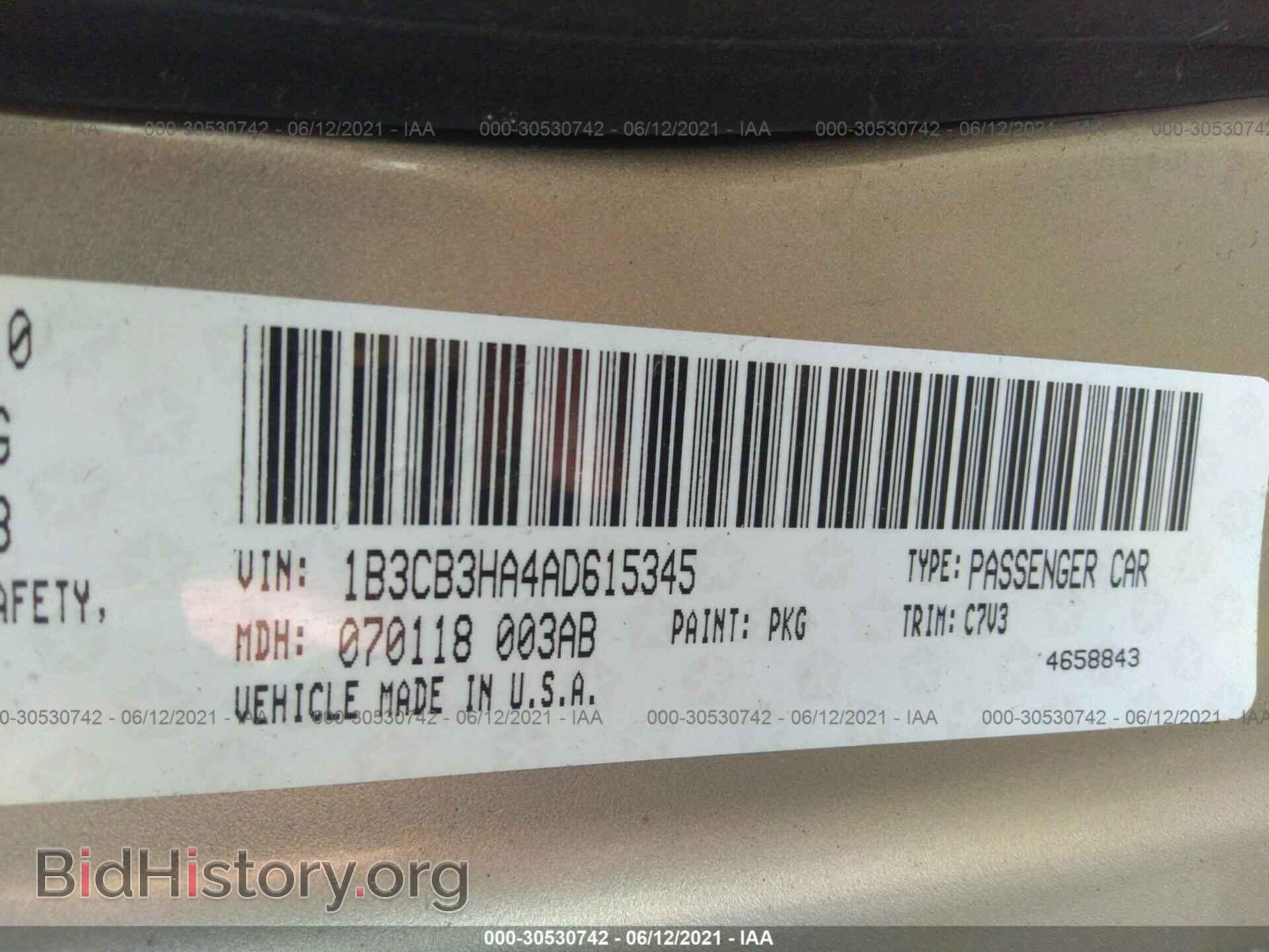 2010 DODGE CALIBER - VIN: 1B3CB3HA4AD615345 - Фото 9