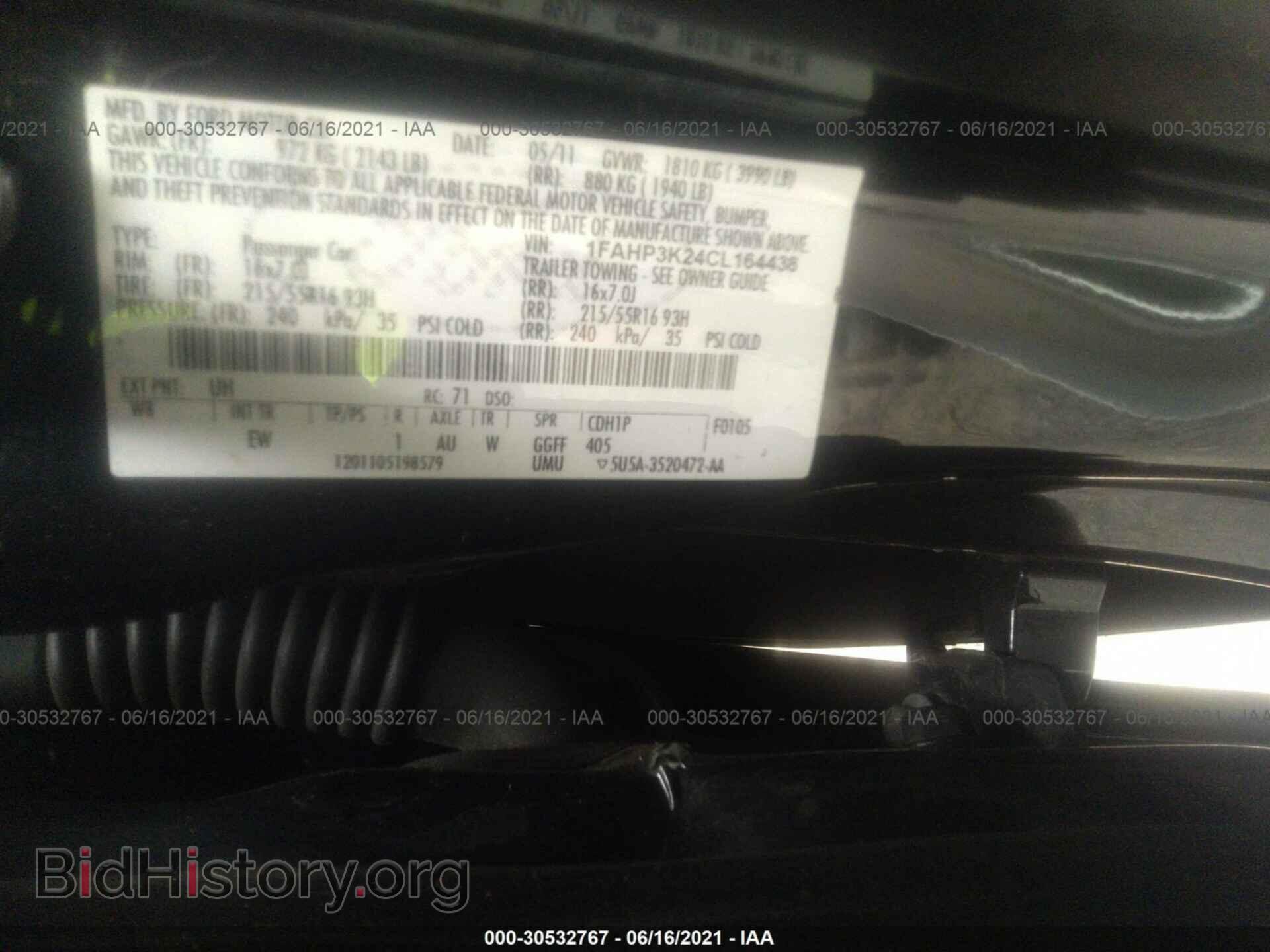 2012 FORD FOCUS - VIN: 1FAHP3K24CL164438 - Фото 9