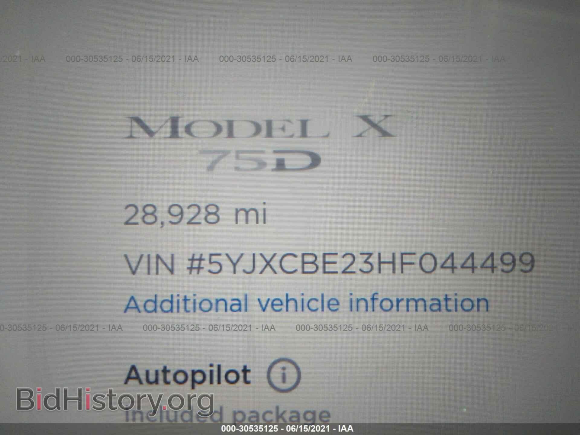 2017 TESLA MODEL X - VIN: 5YJXCBE23HF044499 - Photo 7