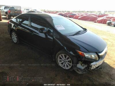 2012 Honda CIVIC SDN EX, черный — VIN 2HGFB2F84CH587043, IAAI