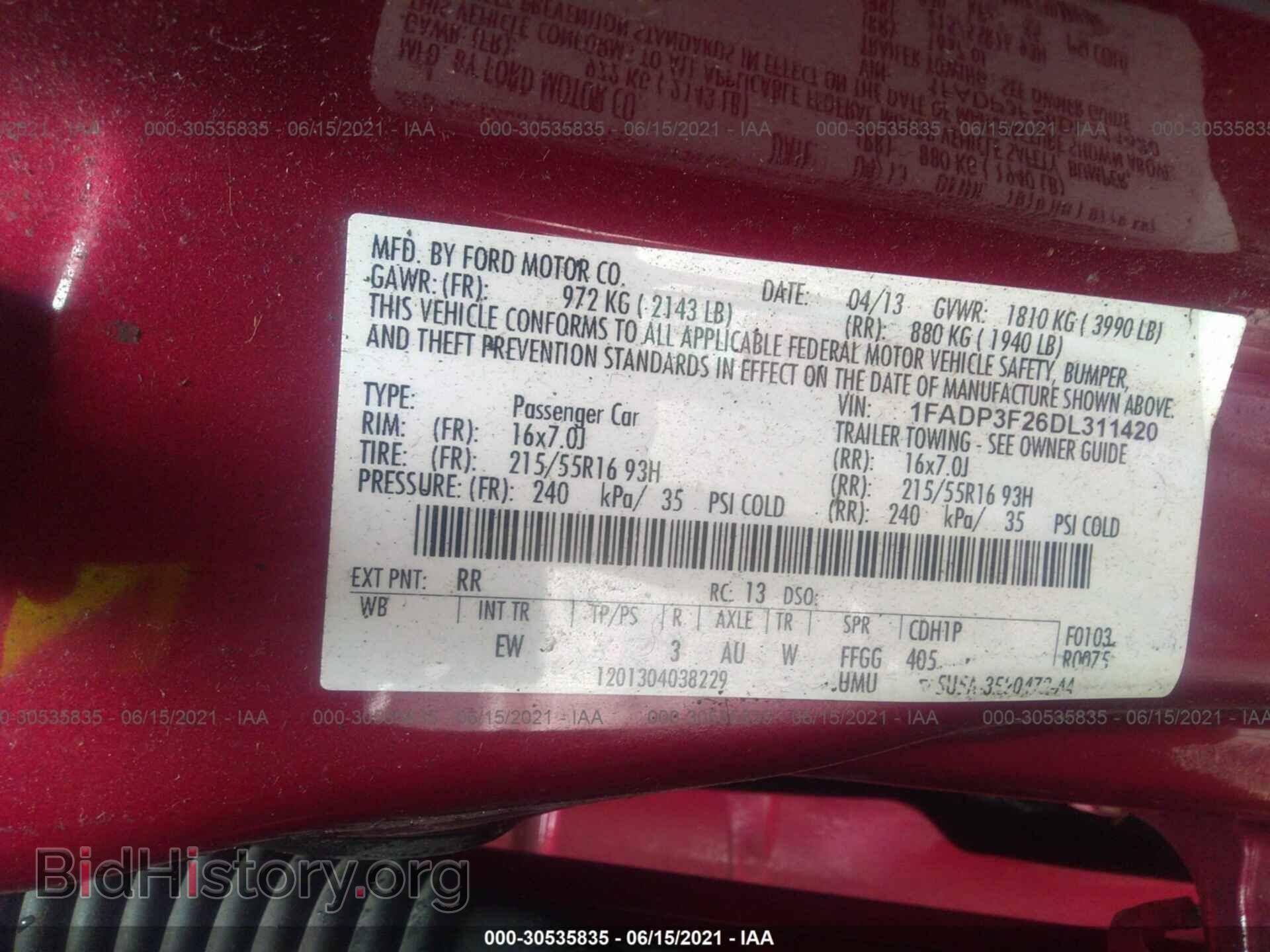 2013 FORD FOCUS - VIN: 1FADP3F26DL311420 - Фото 9