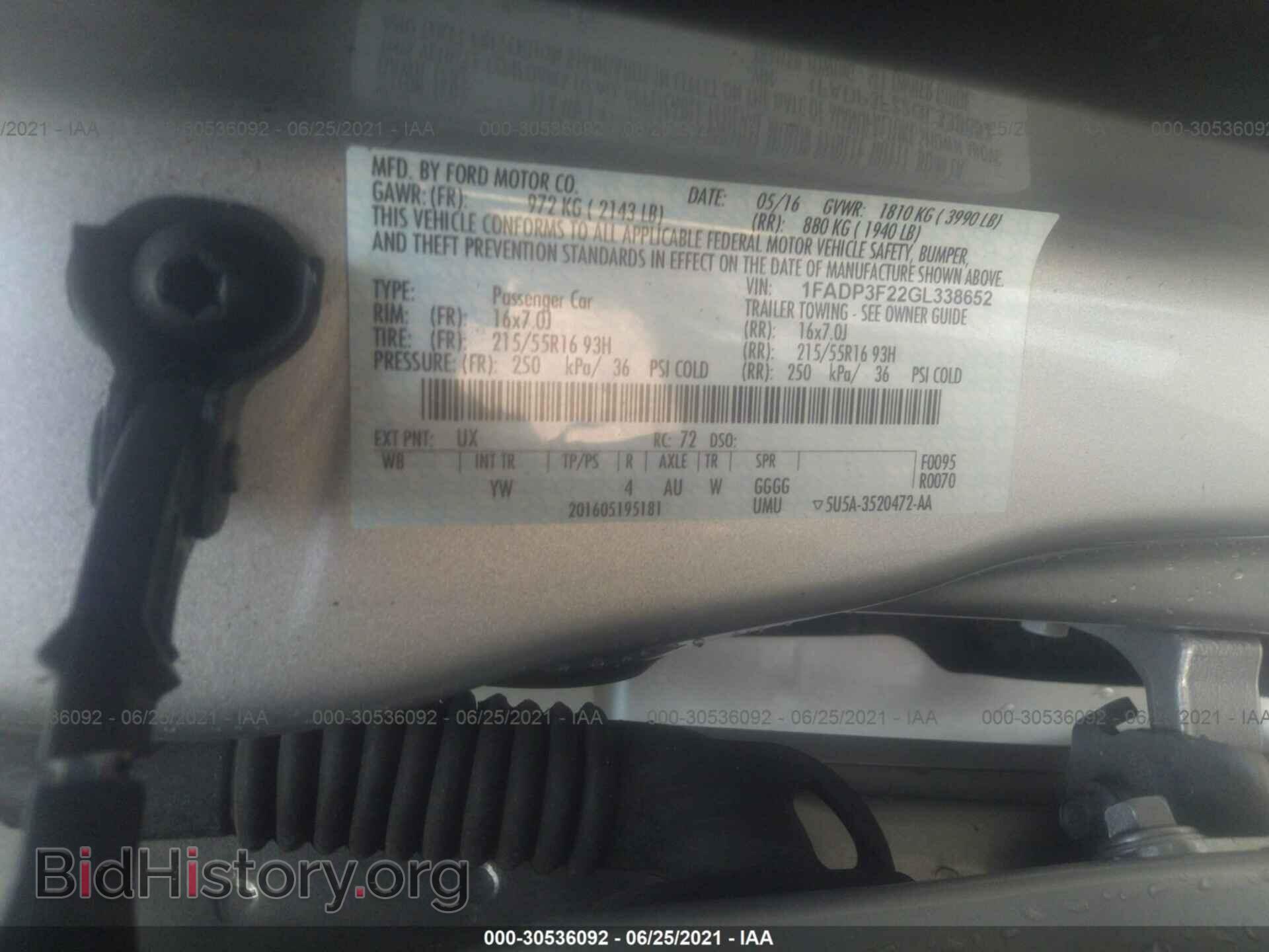 2016 FORD FOCUS - VIN: 1FADP3F22GL338652 - Photo 9