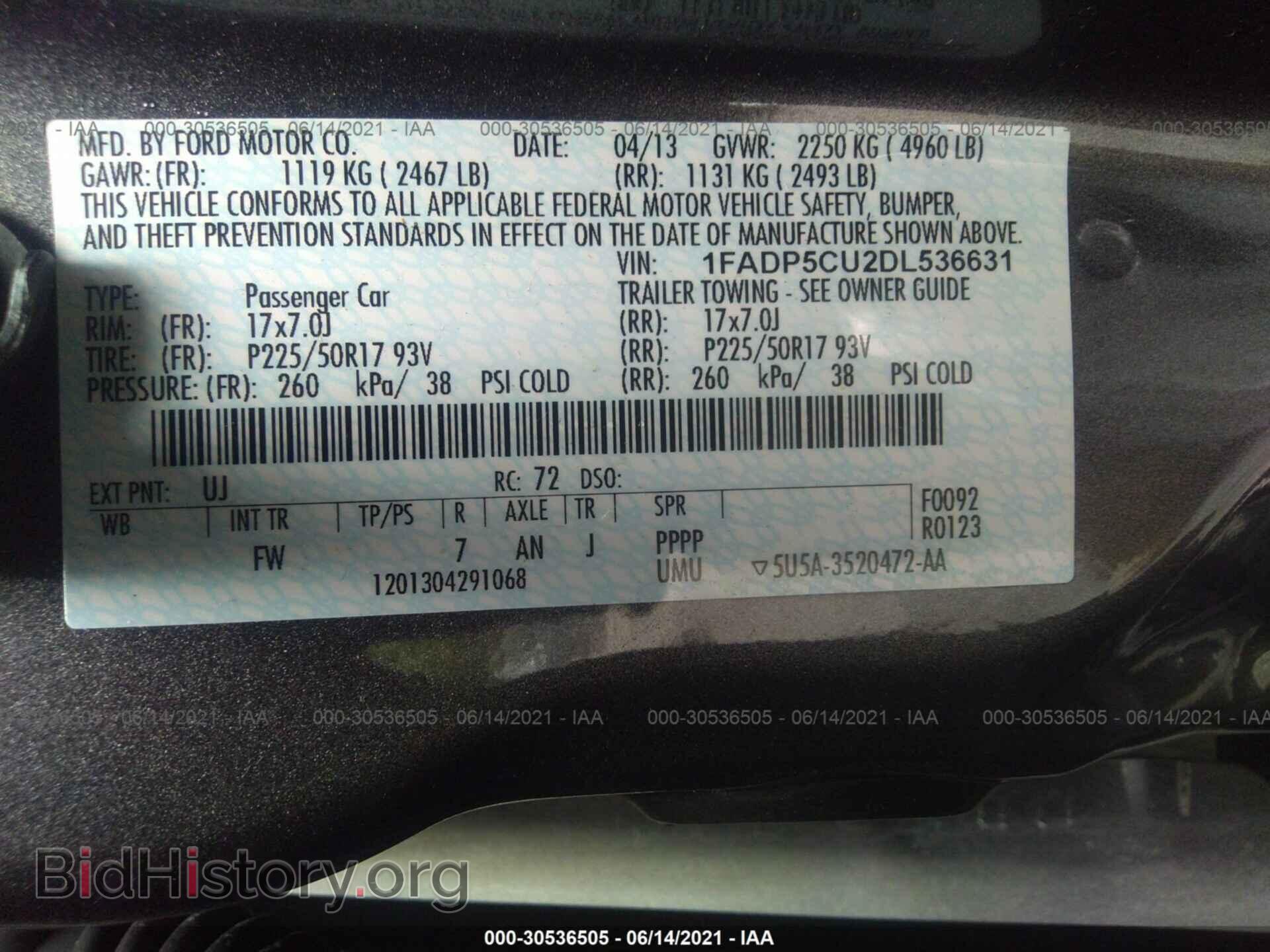 2013 FORD C-MAX ENERGI - VIN: 1FADP5CU2DL536631 - Фото 9