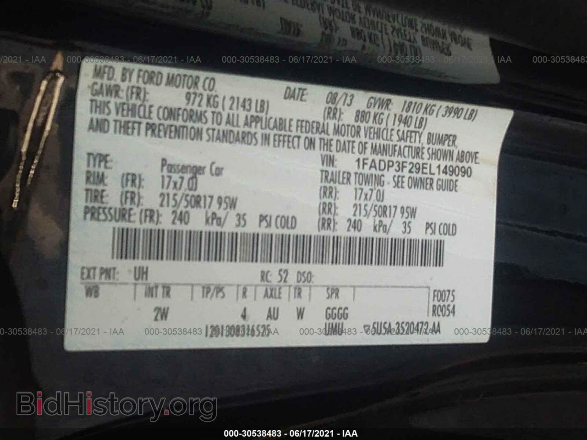 2014 FORD FOCUS - VIN: 1FADP3F29EL149090 - Фото 9