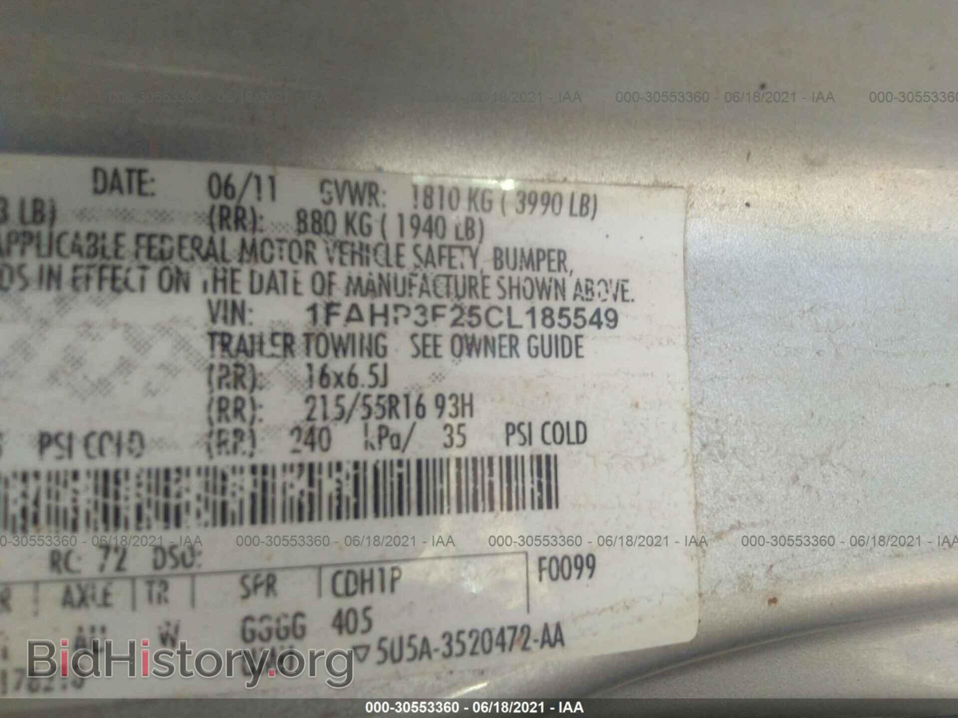 2012 FORD FOCUS - VIN: 1FAHP3F25CL185549 - Photo 9
