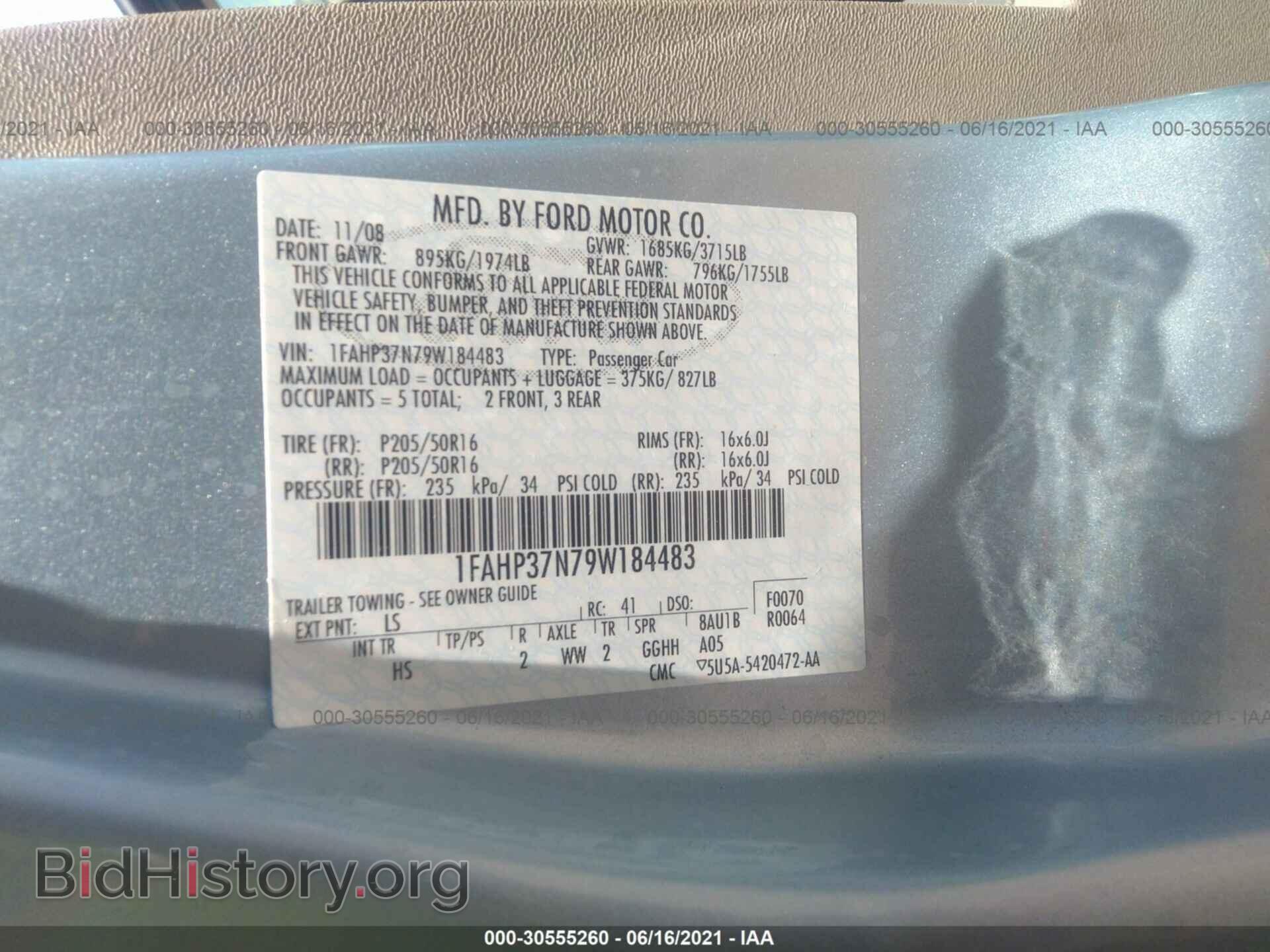 2009 FORD FOCUS - VIN: 1FAHP37N79W184483 - Фото 9
