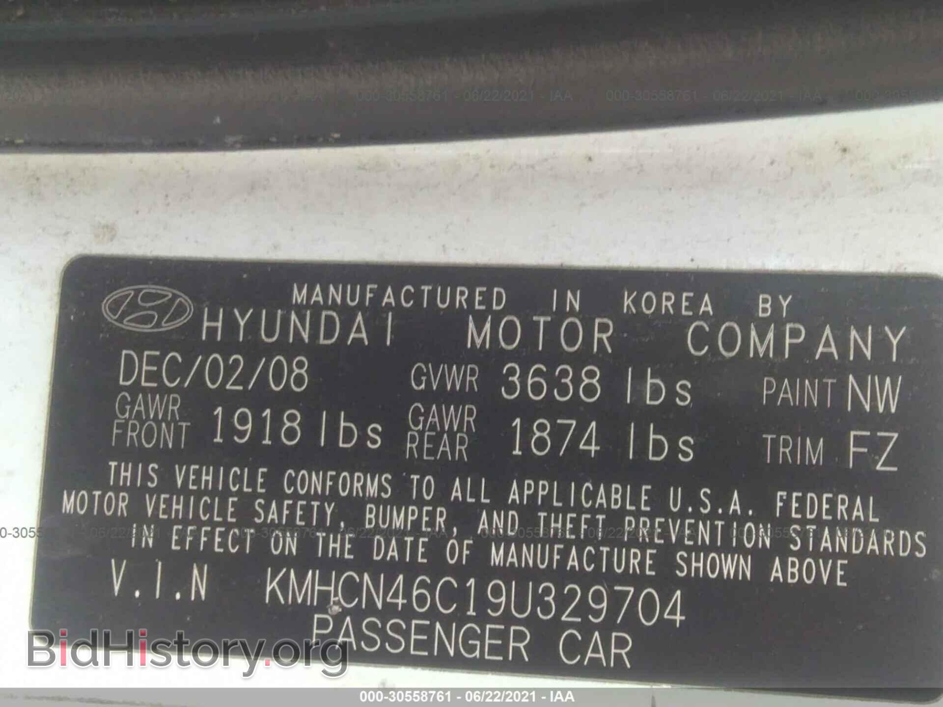2009 HYUNDAI ACCENT - VIN: KMHCN46C19U329704 - Фото 9