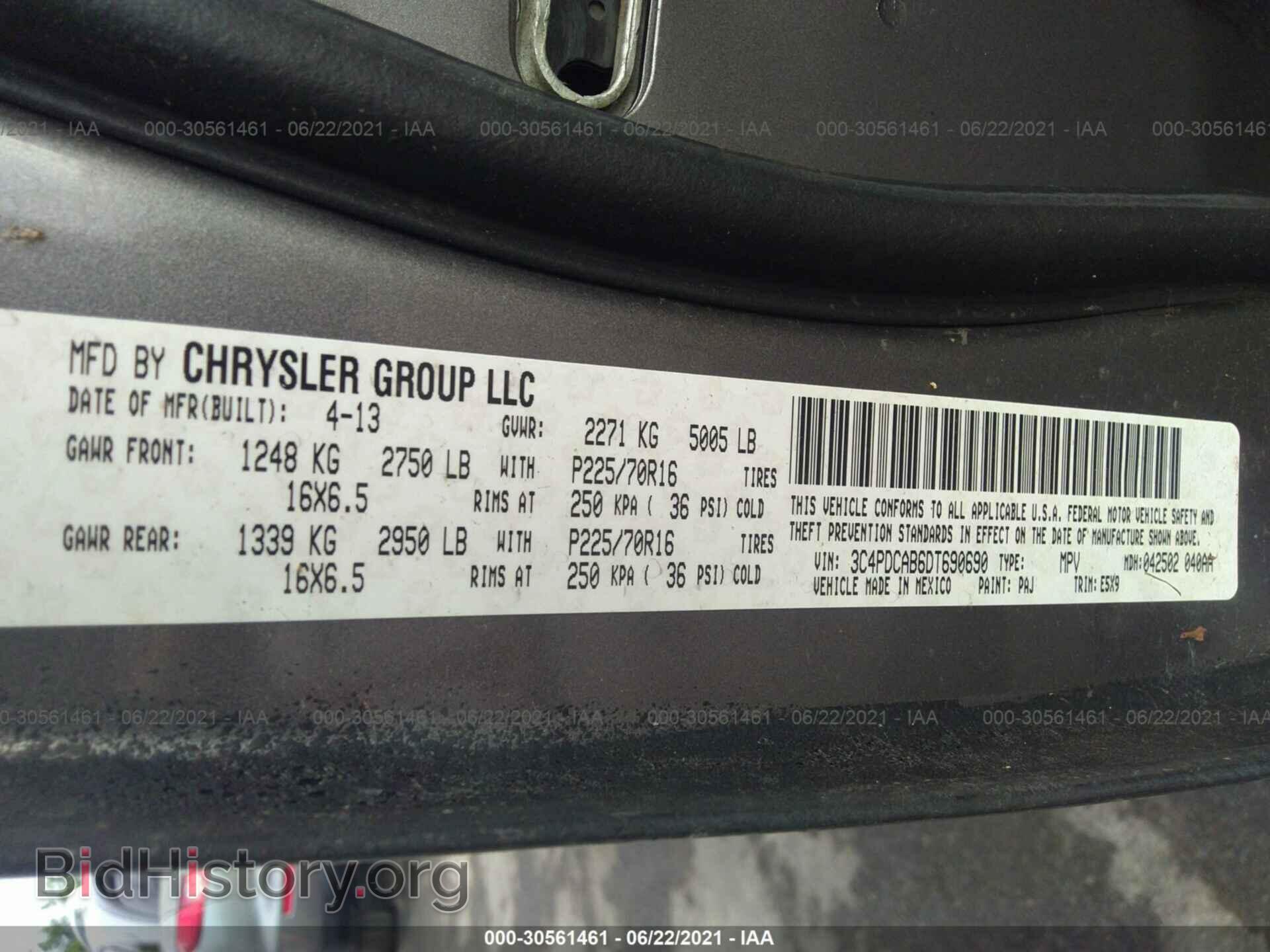 2013 DODGE JOURNEY - VIN: 3C4PDCAB6DT690690 - Фото 9