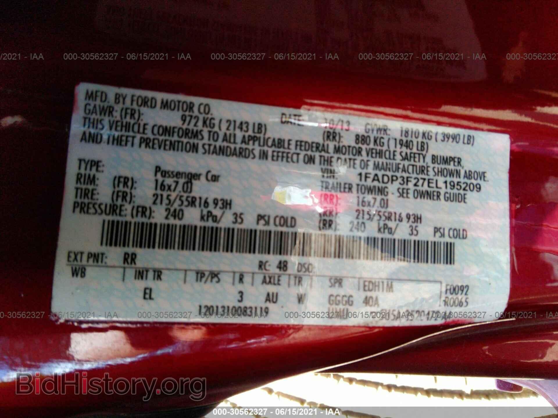 2014 FORD FOCUS - VIN: 1FADP3F27EL195209 - Photo 9