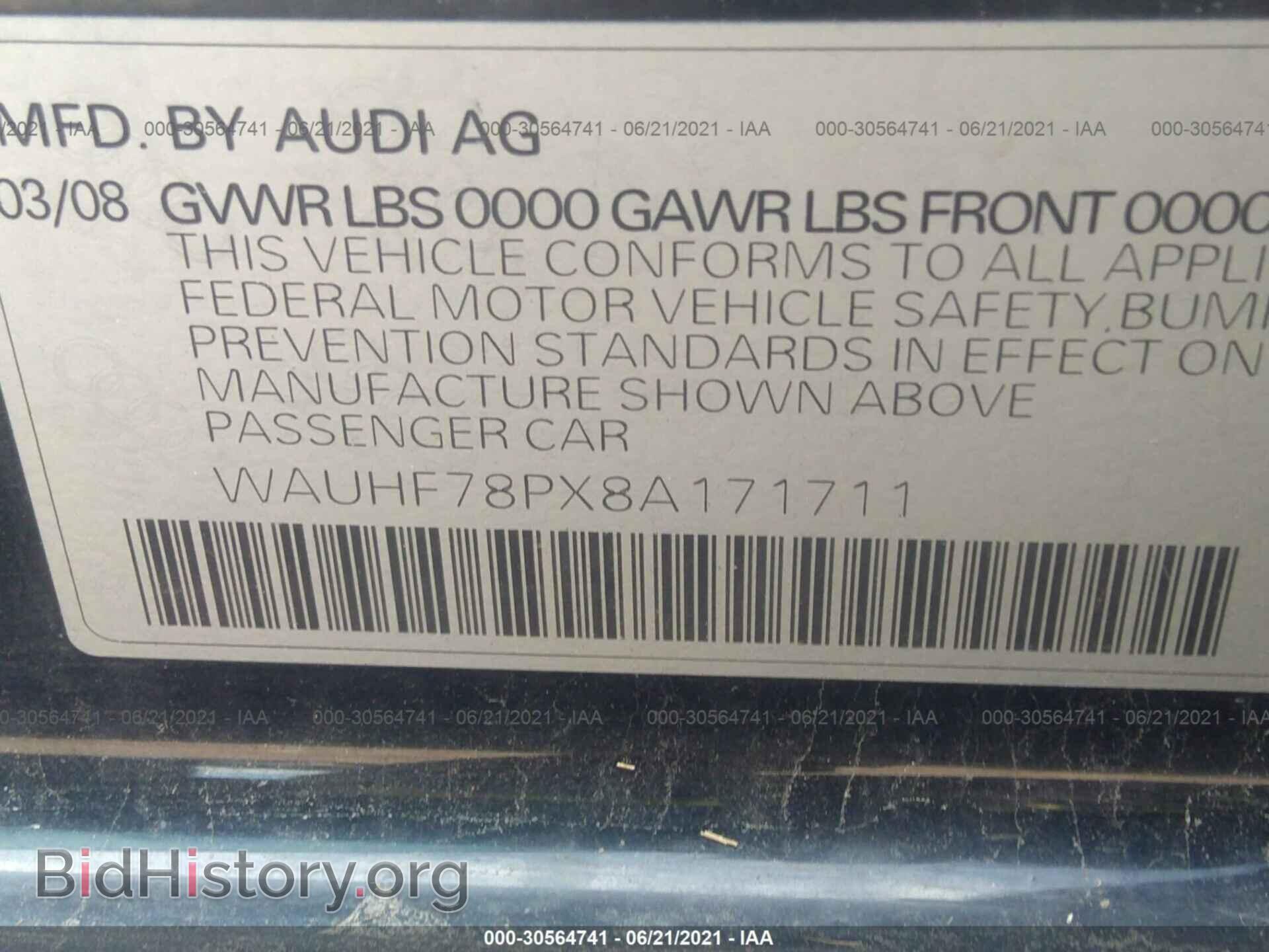 2008 AUDI A3 - VIN: WAUHF78PX8A171711 - Фото 9