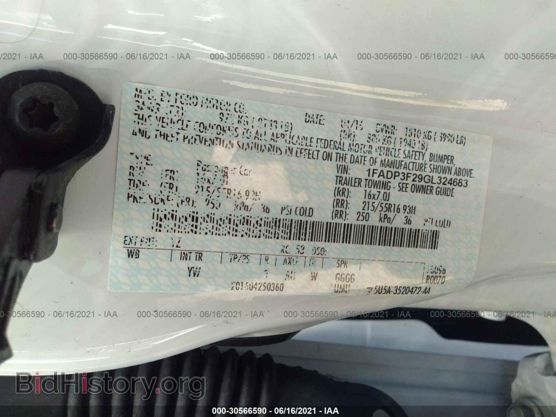 2016 FORD FOCUS - VIN: 1FADP3F29GL324683 - Фото 9