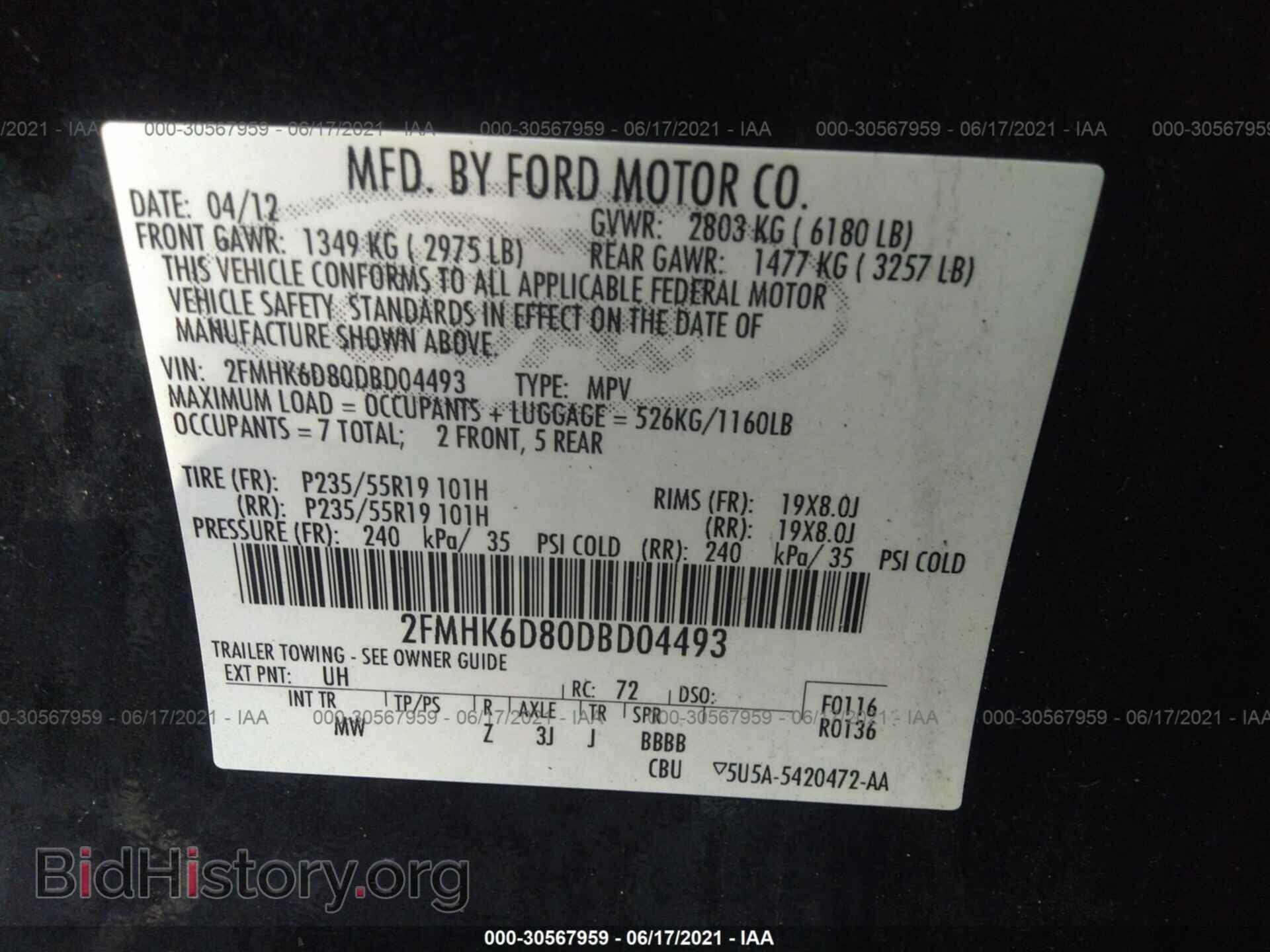 2013 FORD FLEX - VIN: 2FMHK6D80DBD04493 - Photo 9
