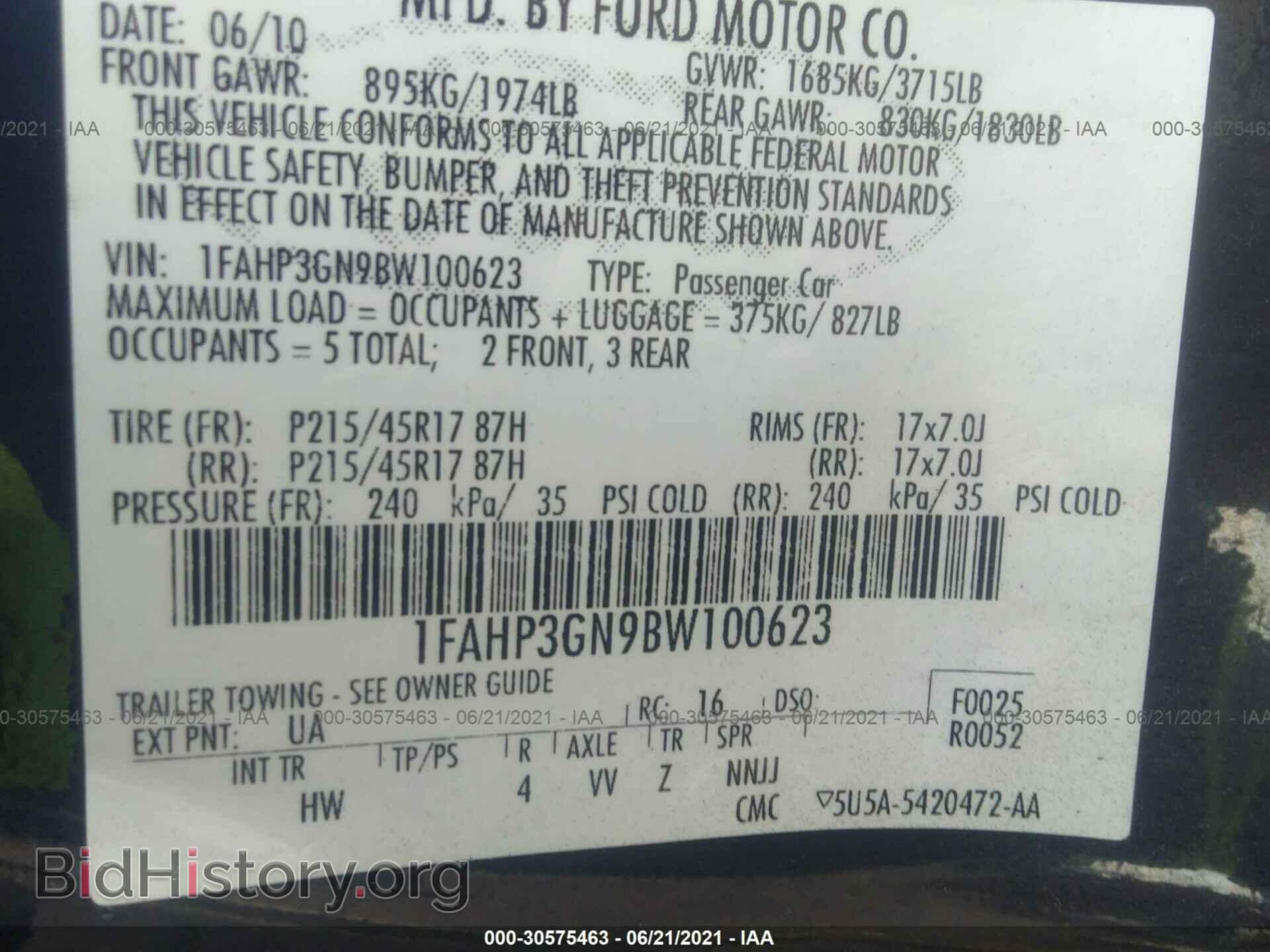 2011 FORD FOCUS - VIN: 1FAHP3GN9BW100623 - Photo 9
