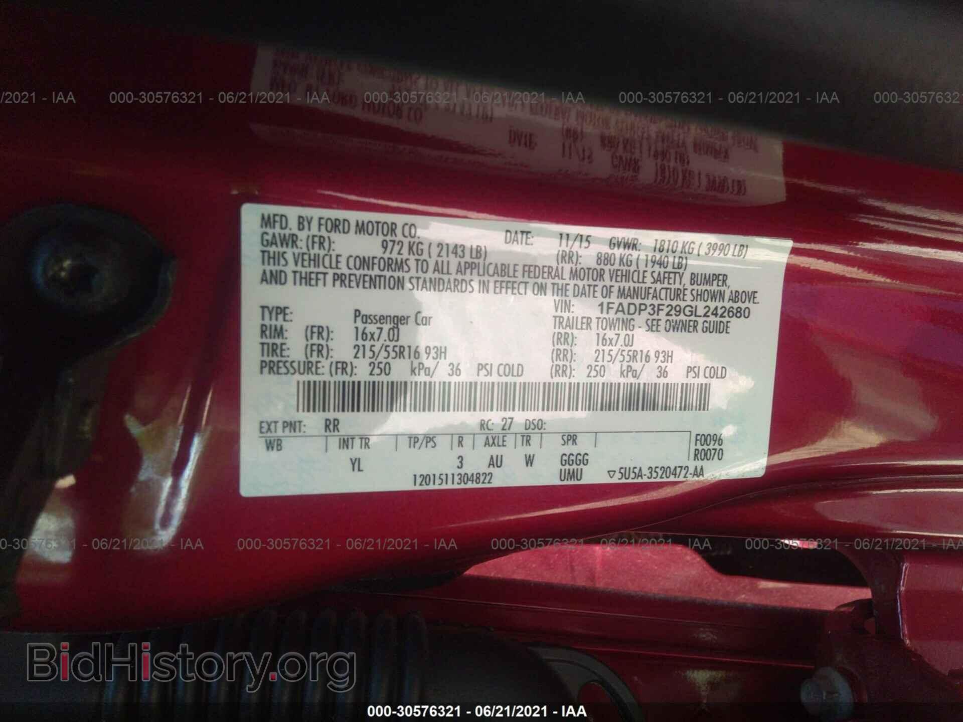 2016 FORD FOCUS - VIN: 1FADP3F29GL242680 - Фото 9