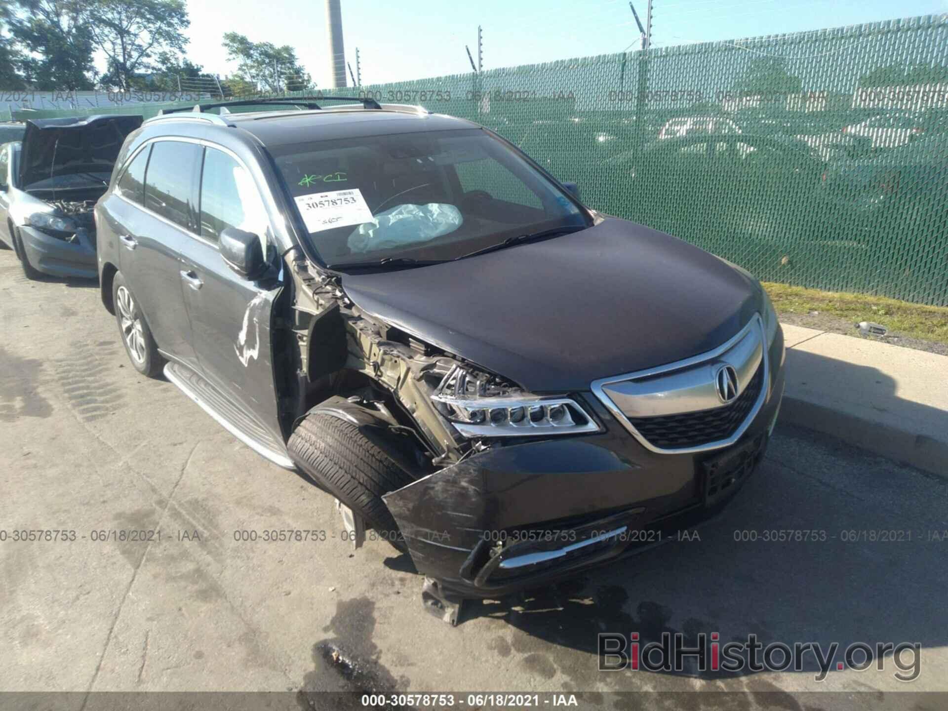 Photo 5FRYD4H48EB016265 - ACURA MDX 2014