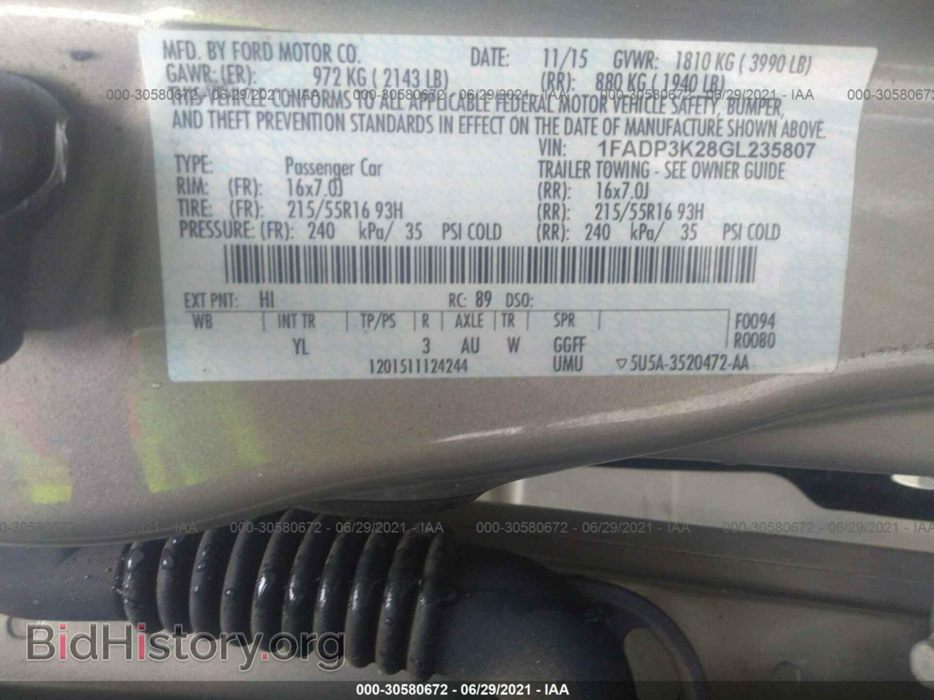 2016 FORD FOCUS - VIN: 1FADP3K28GL235807 - Photo 9