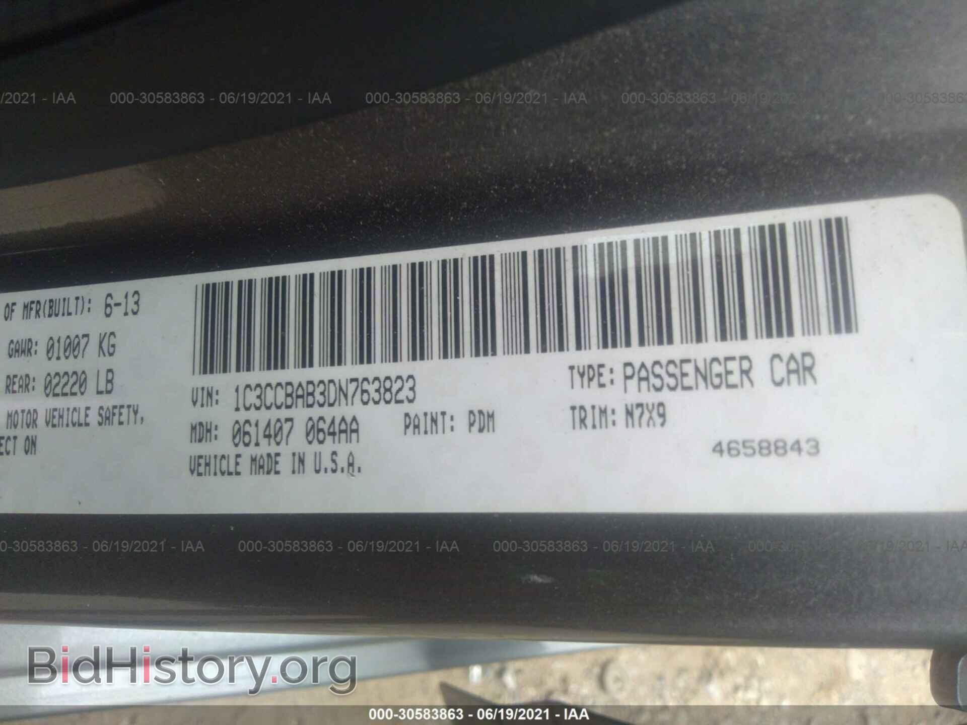 2013 CHRYSLER 200 - VIN: 1C3CCBAB3DN763823 - Фото 9