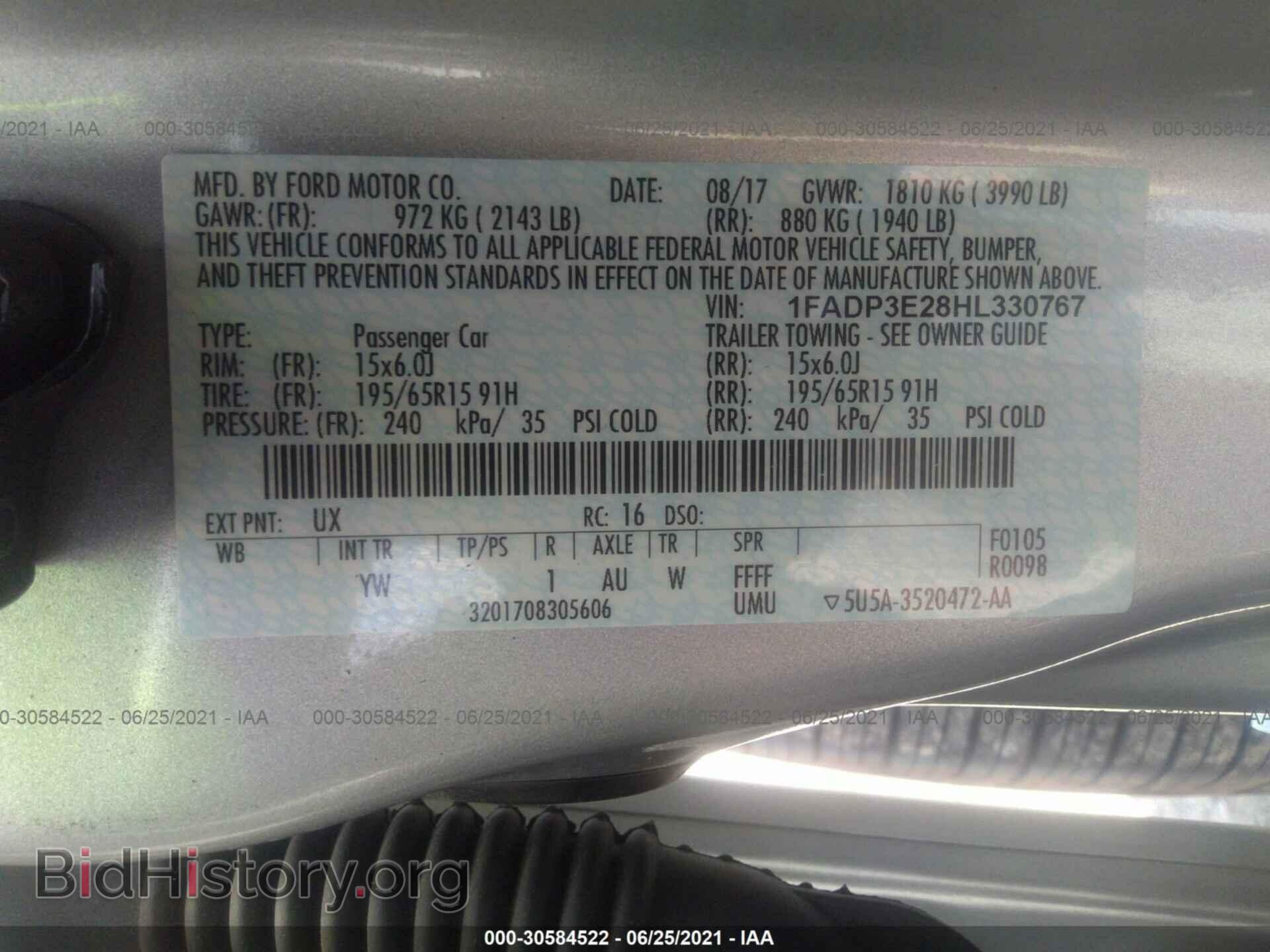 2017 FORD FOCUS - VIN: 1FADP3E28HL330767 - Photo 9