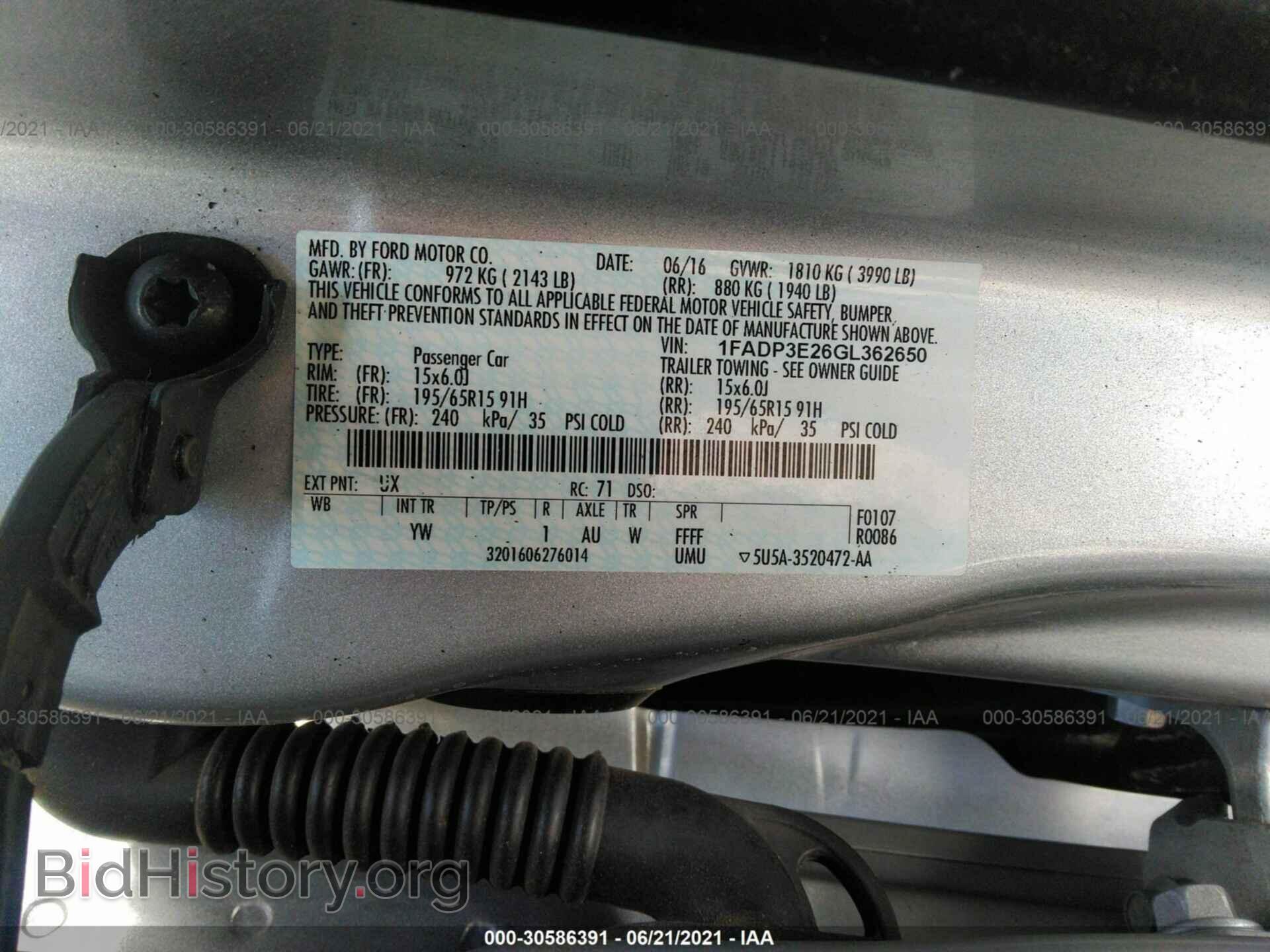 2016 FORD FOCUS - VIN: 1FADP3E26GL362650 - Photo 9