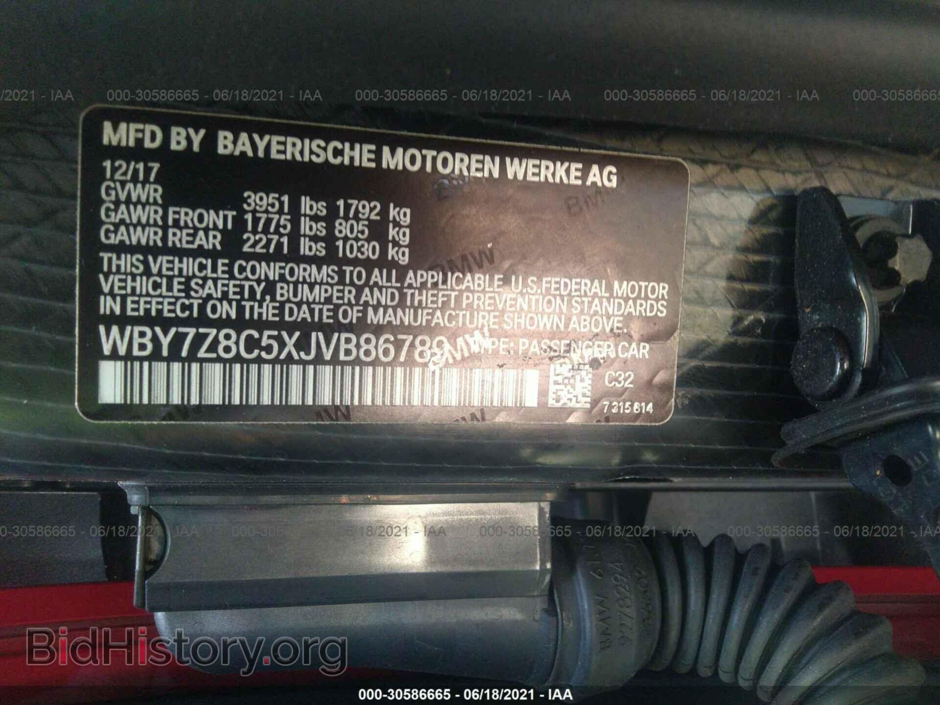 2018 BMW I3 - VIN: WBY7Z8C5XJVB86789 - Фото 9