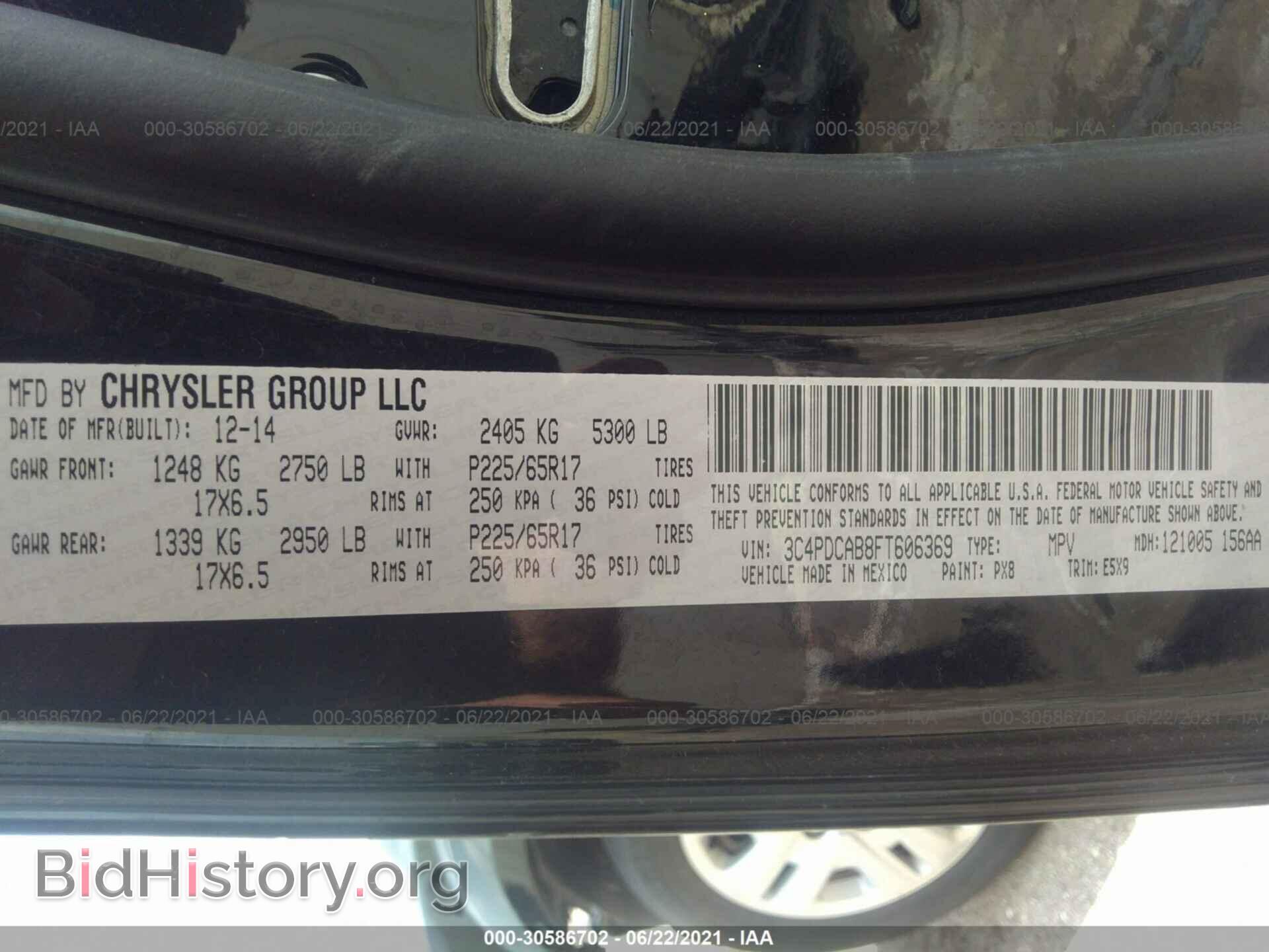 2015 DODGE JOURNEY - VIN: 3C4PDCAB8FT606369 - Фото 9