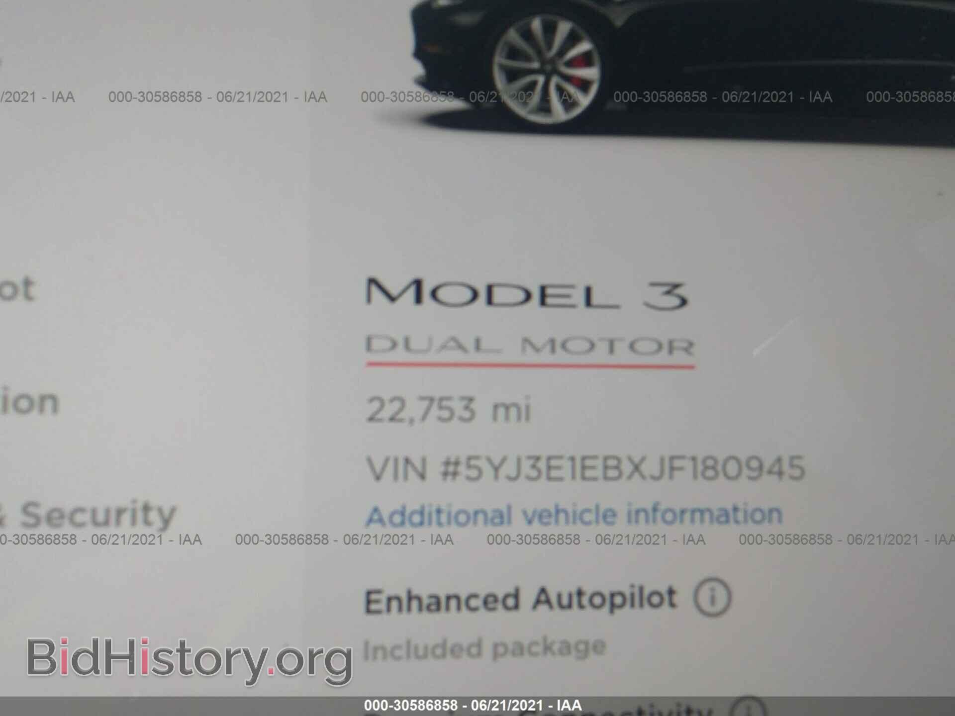 2018 TESLA MODEL 3 - VIN: 5YJ3E1EBXJF180945 - Фото 7