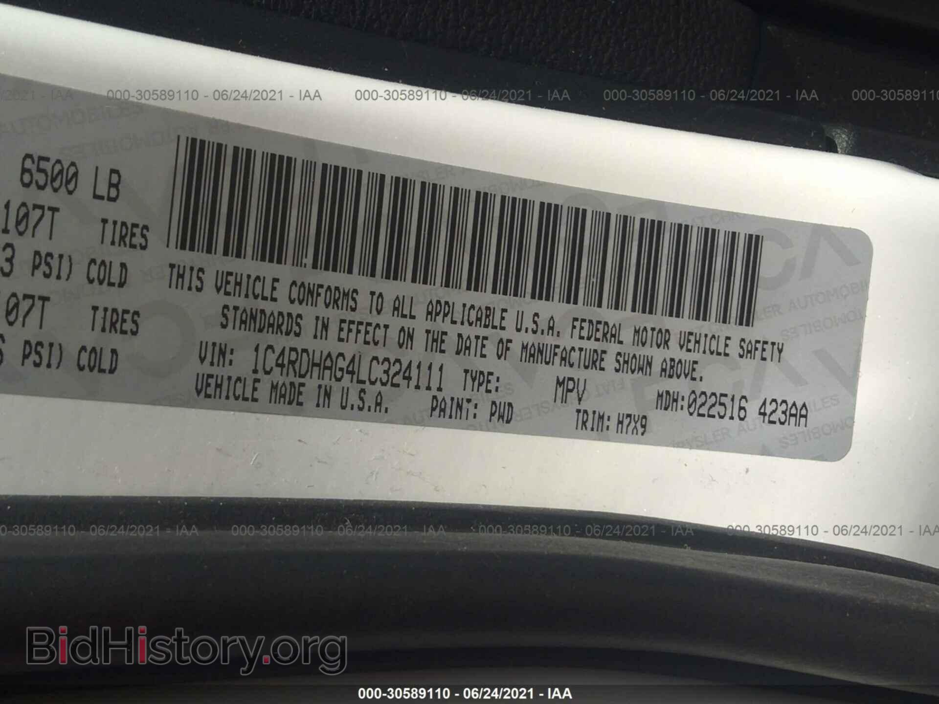 2020 DODGE DURANGO - VIN: 1C4RDHAG4LC324111 - Фото 9