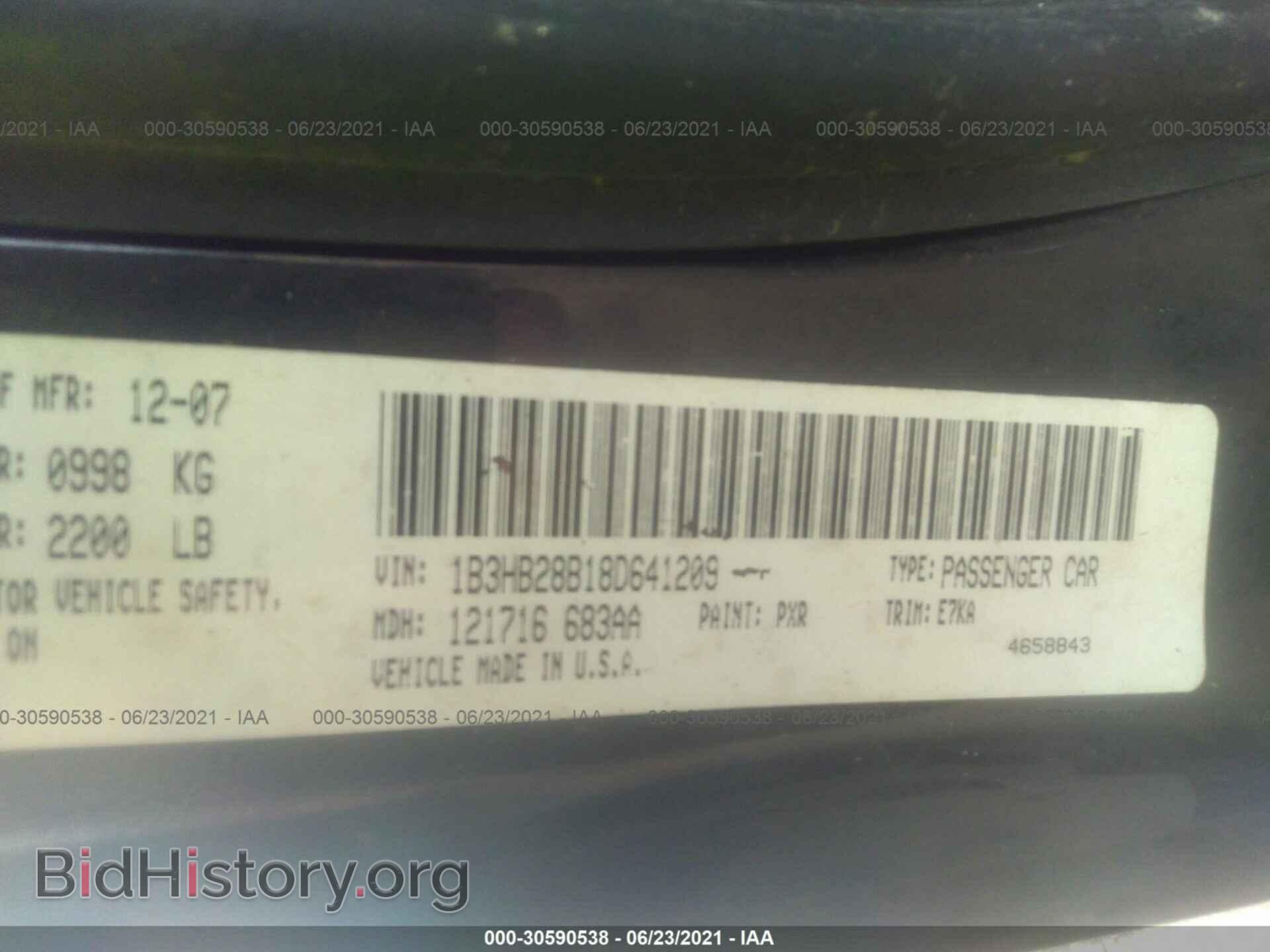 2008 DODGE CALIBER - VIN: 1B3HB28B18D641209 - Фото 9